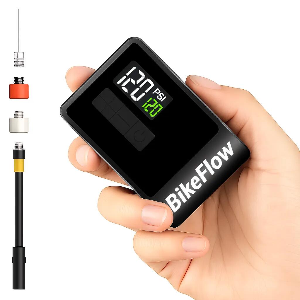 BikeFlow mini elektryczna pompka rowerowa przenośna 120 PSI