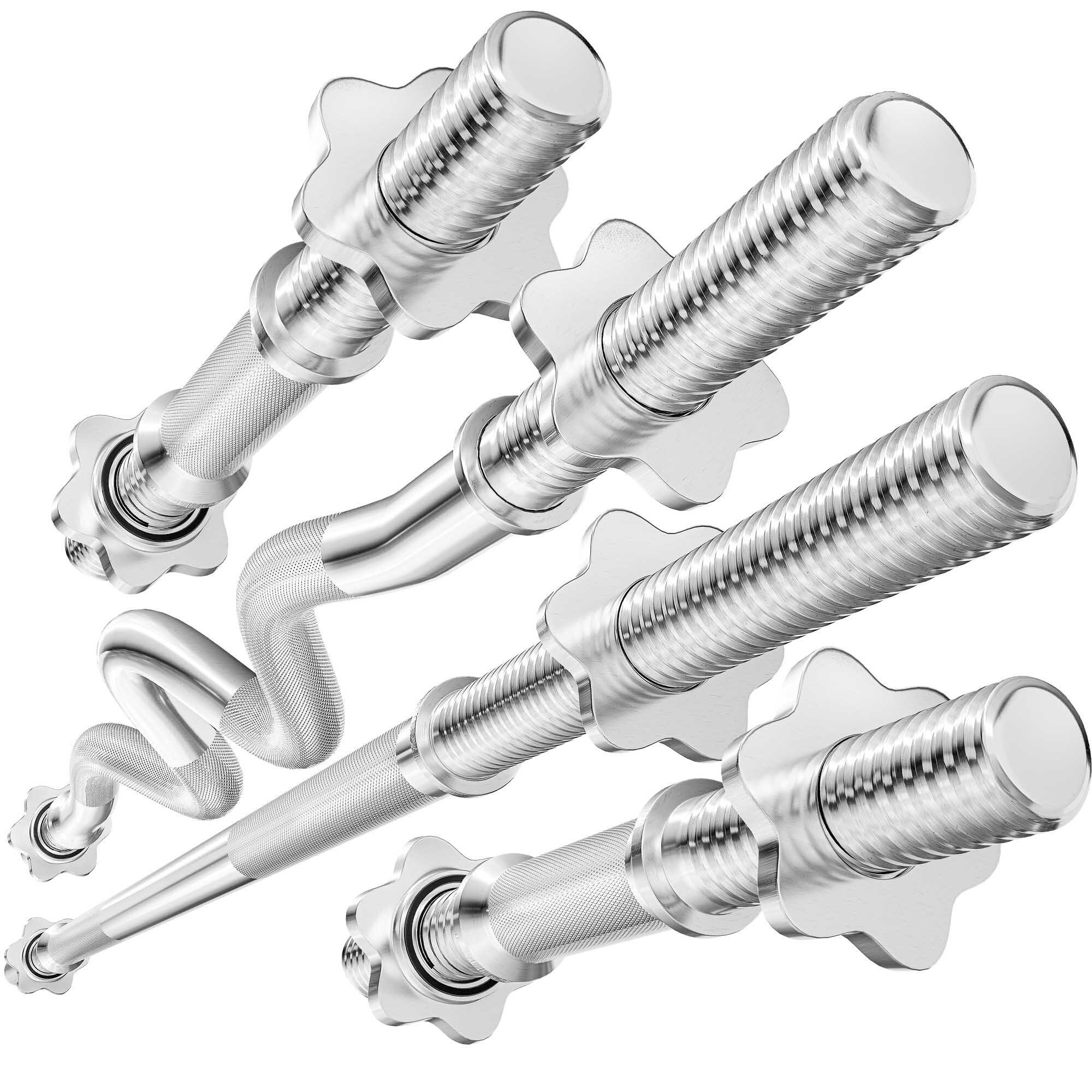 Zestaw gryfów do treningu siłowego Hop-Sport 167cm +120cm mocno łamany + 2x40cm