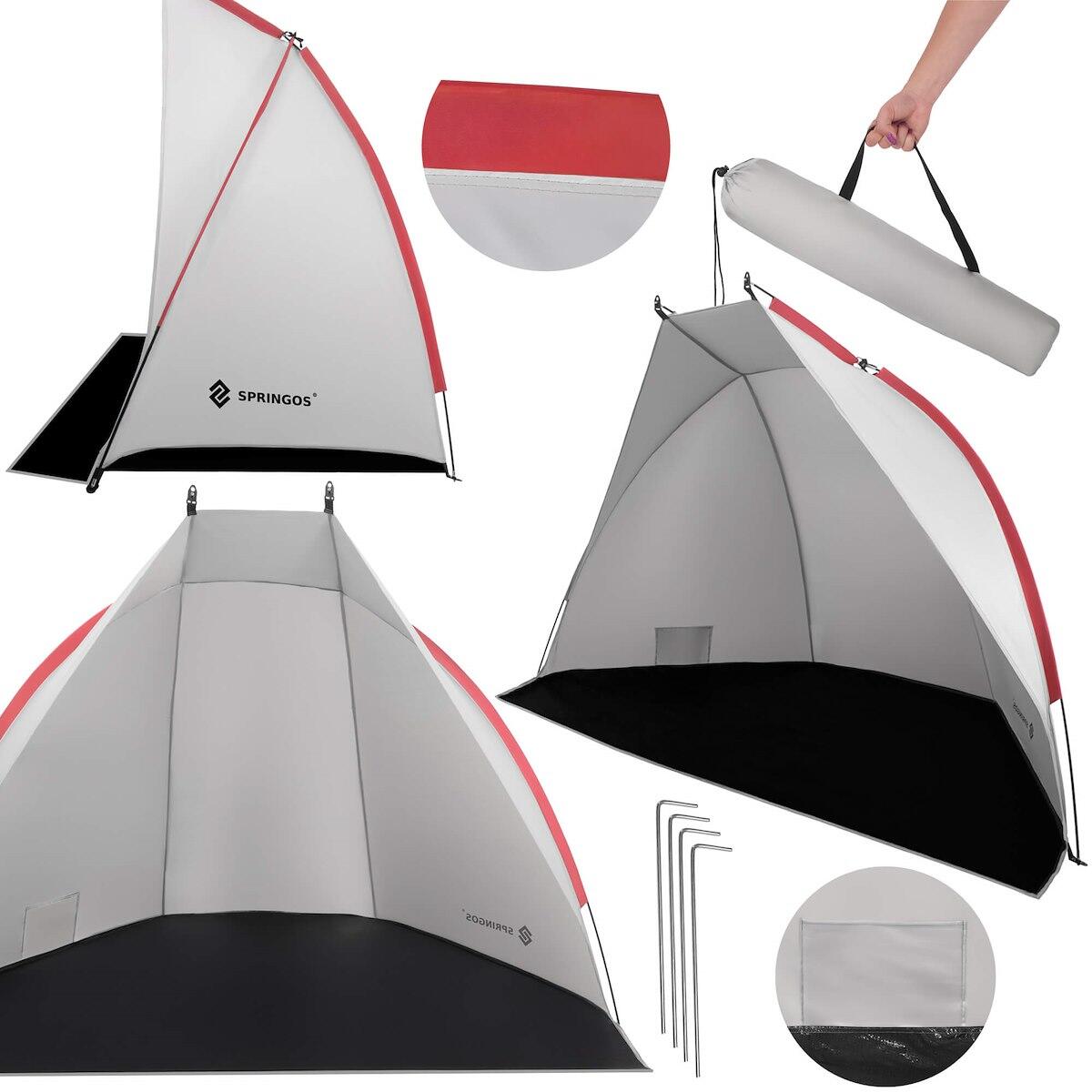 Namiot turystyczny 220x120x120 cm z pokrowcem Springos półotwarty