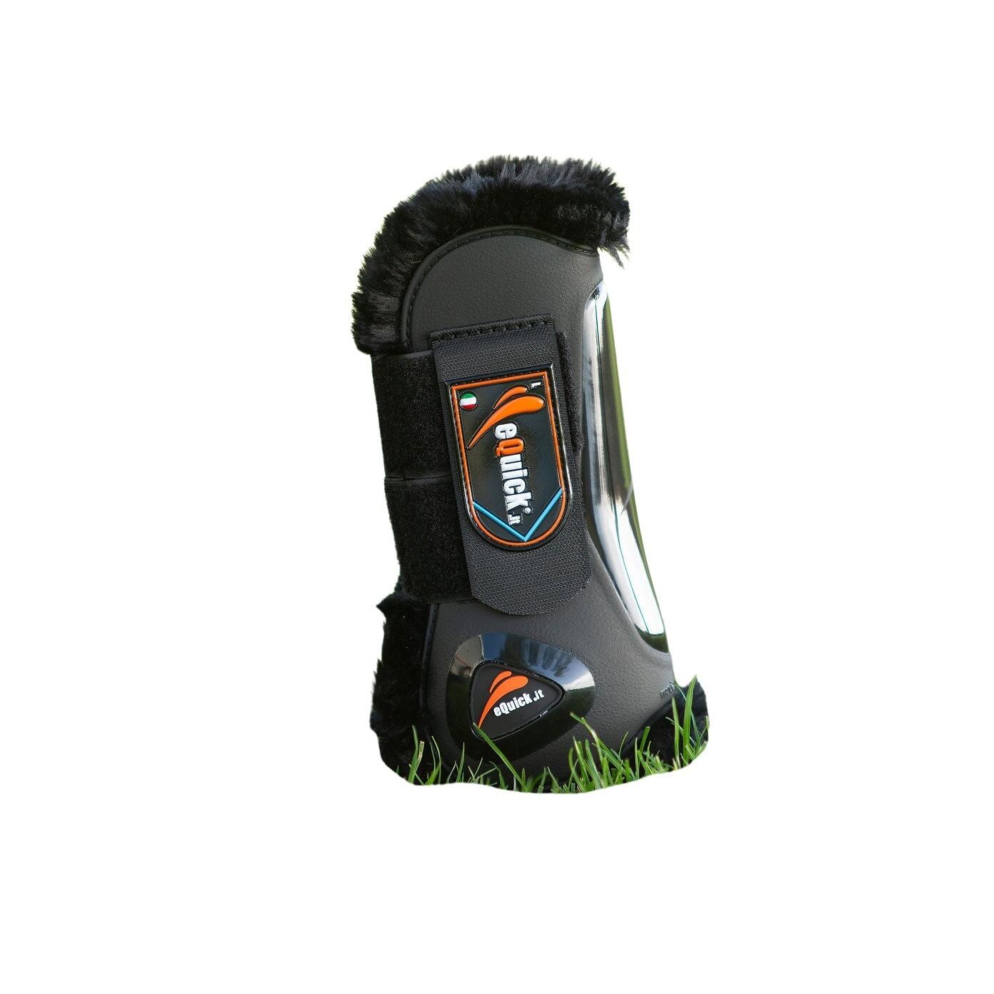 Otwarte przednie getry dla koni eQuick eLight scratch Panther