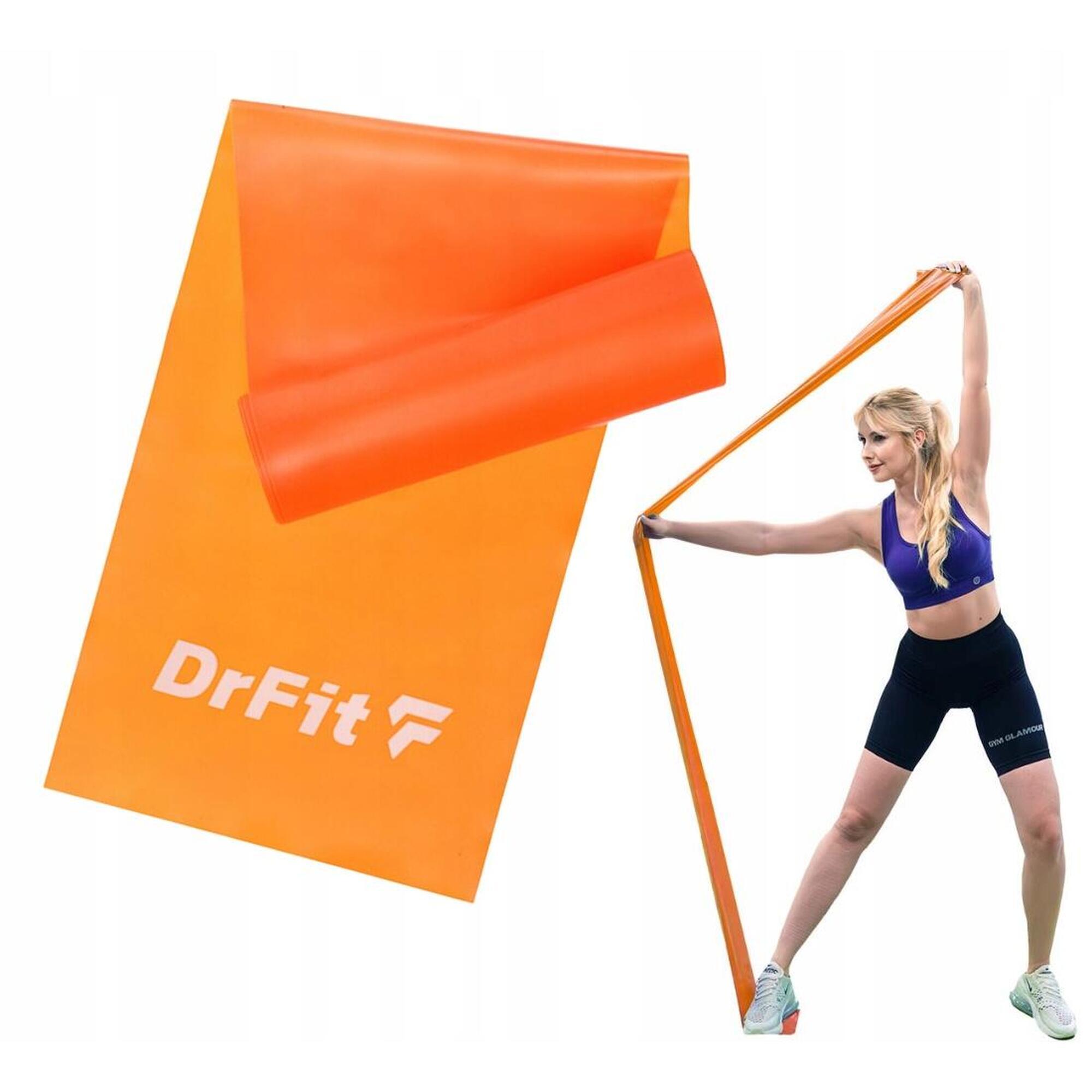 Taśma lateksowa do ćwiczeń fitness guma oporowa do treningu flat band DrFit