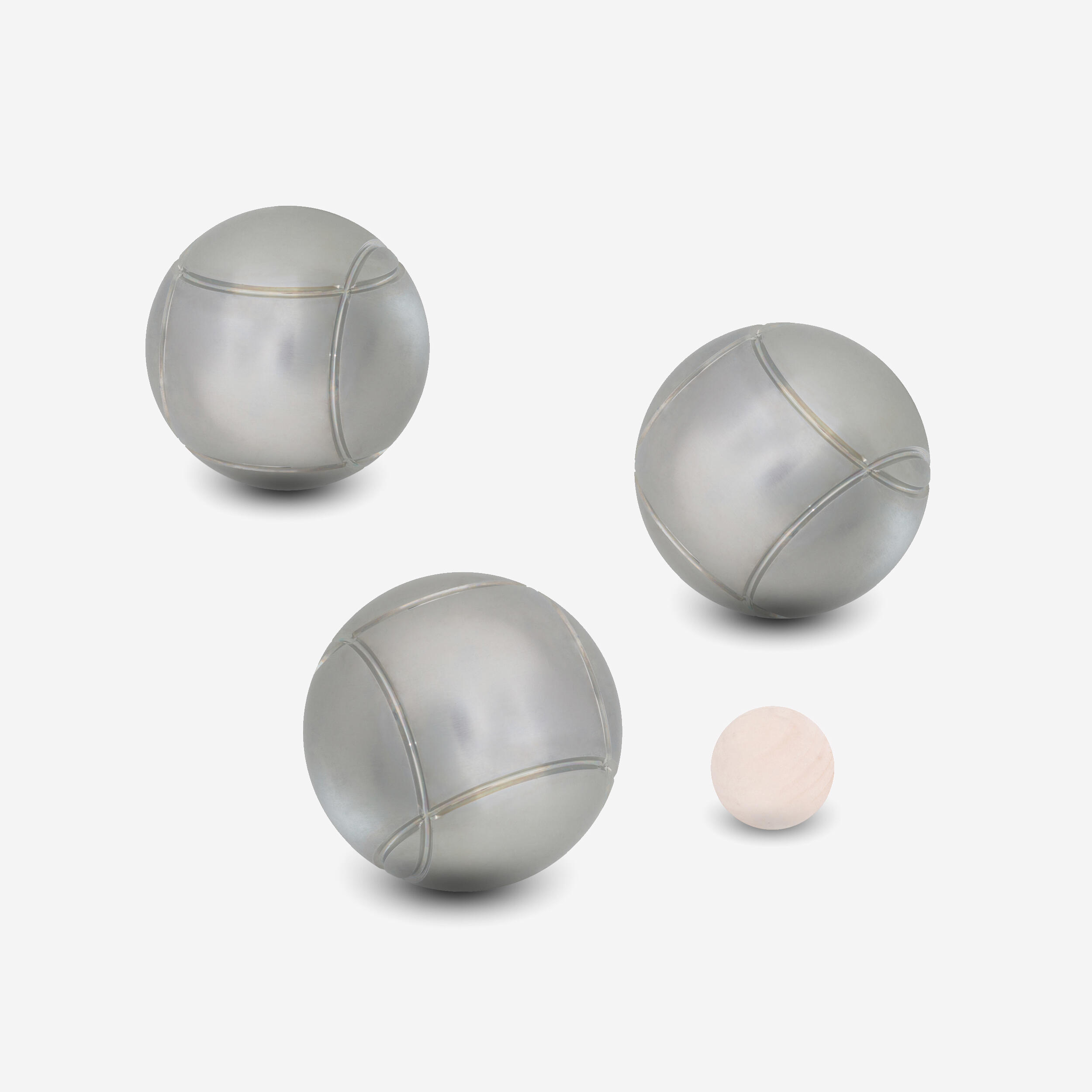 3 żłobione bule do petanque Koodza 100 rekreacyjne