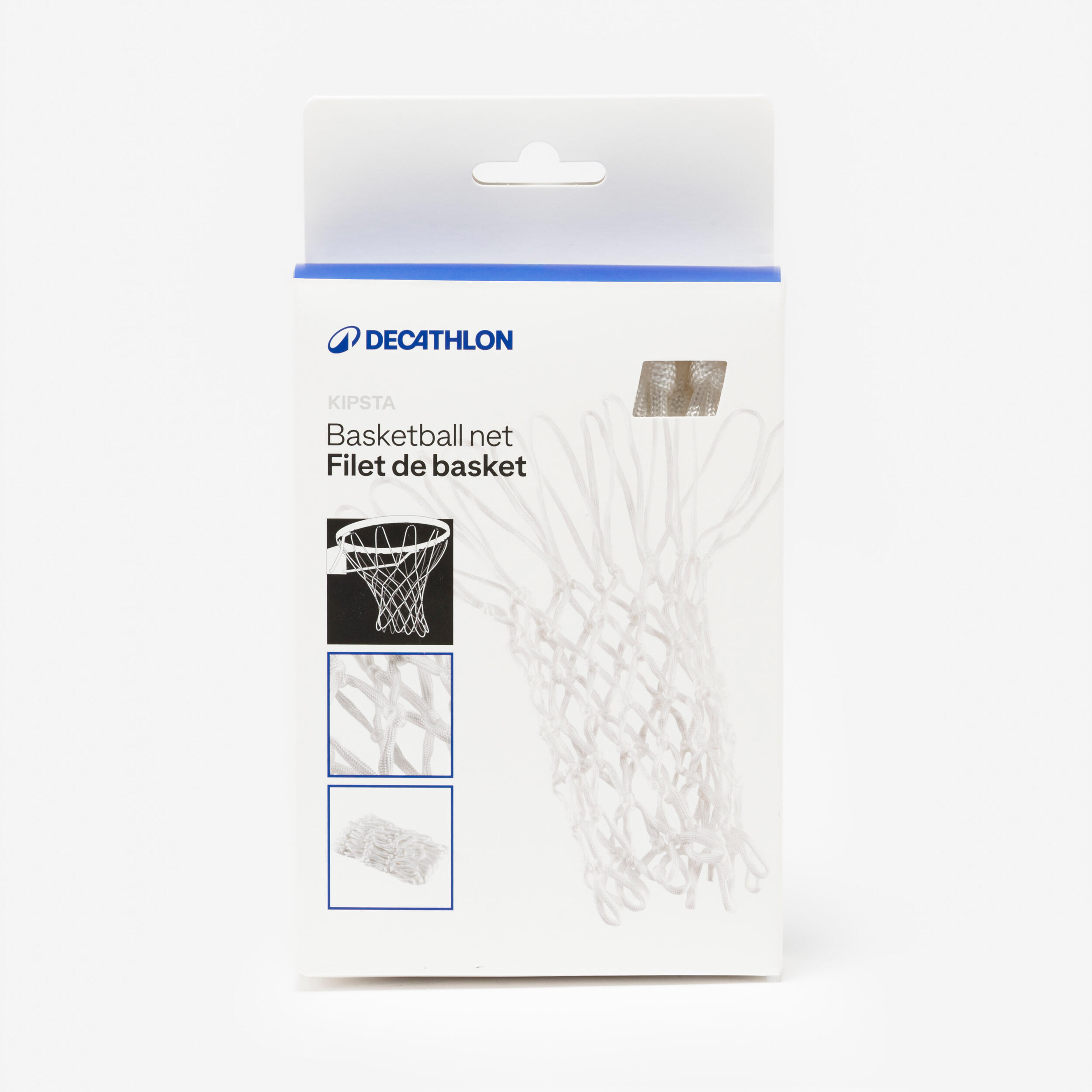 Siatka do kosza do koszykówki Tarmak 6 mm biała. Odporna na zmienne warunki.