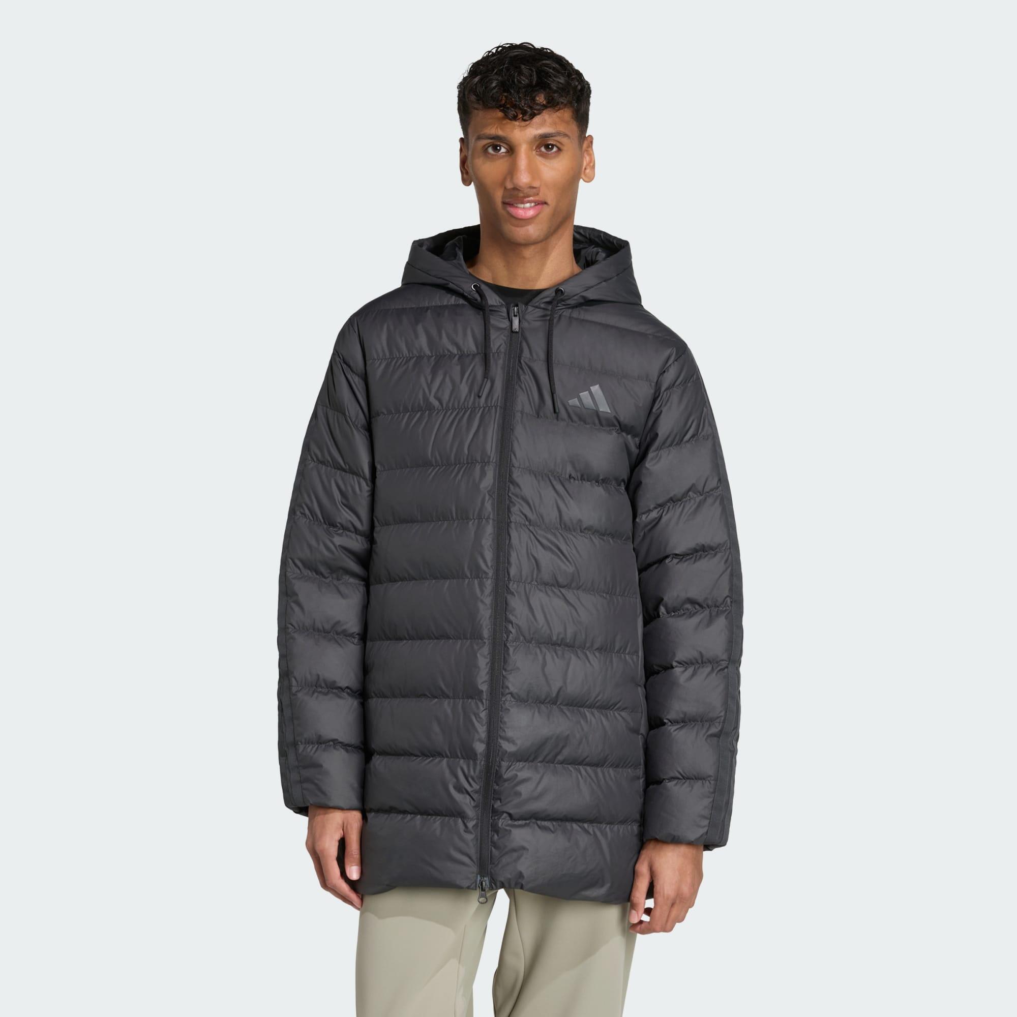 Parka z kapturem Essentials CLIMAWARM 3-Stripes Light Down