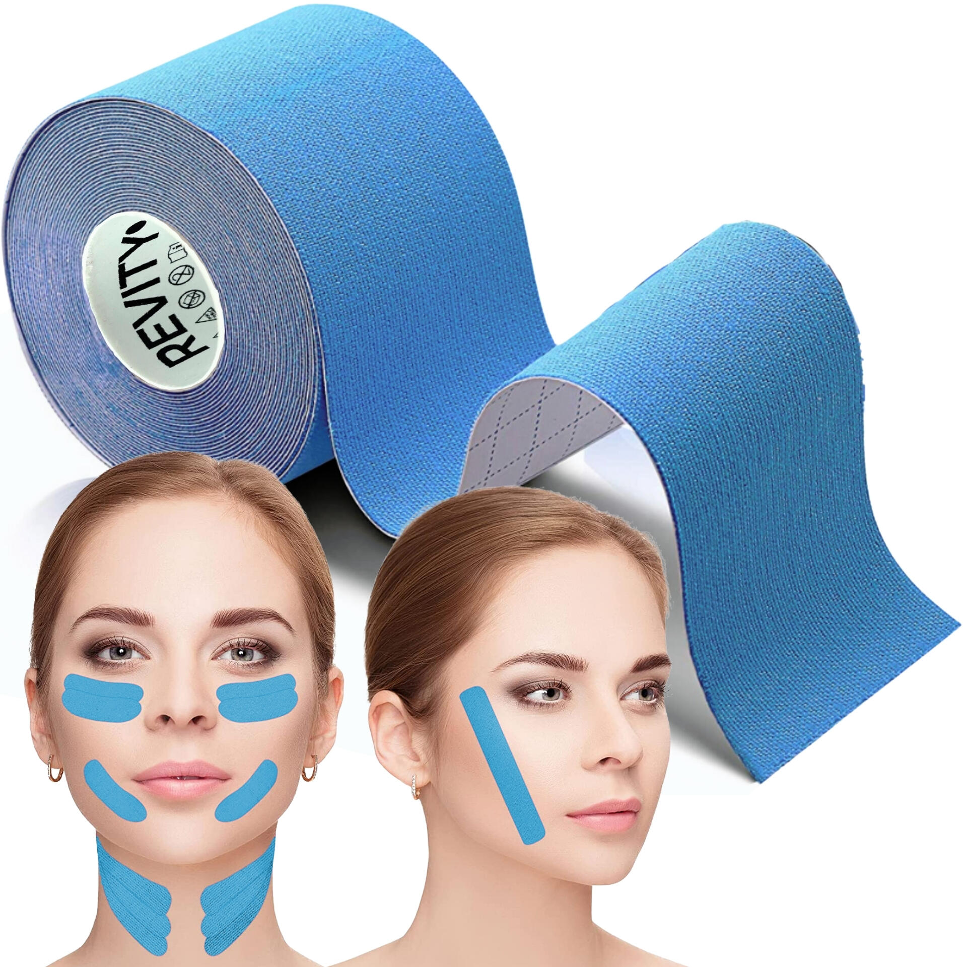 Taśma kinezjologiczna do twarzy i biustu 5m kinesio tape 1 szt. wyrób medyczny