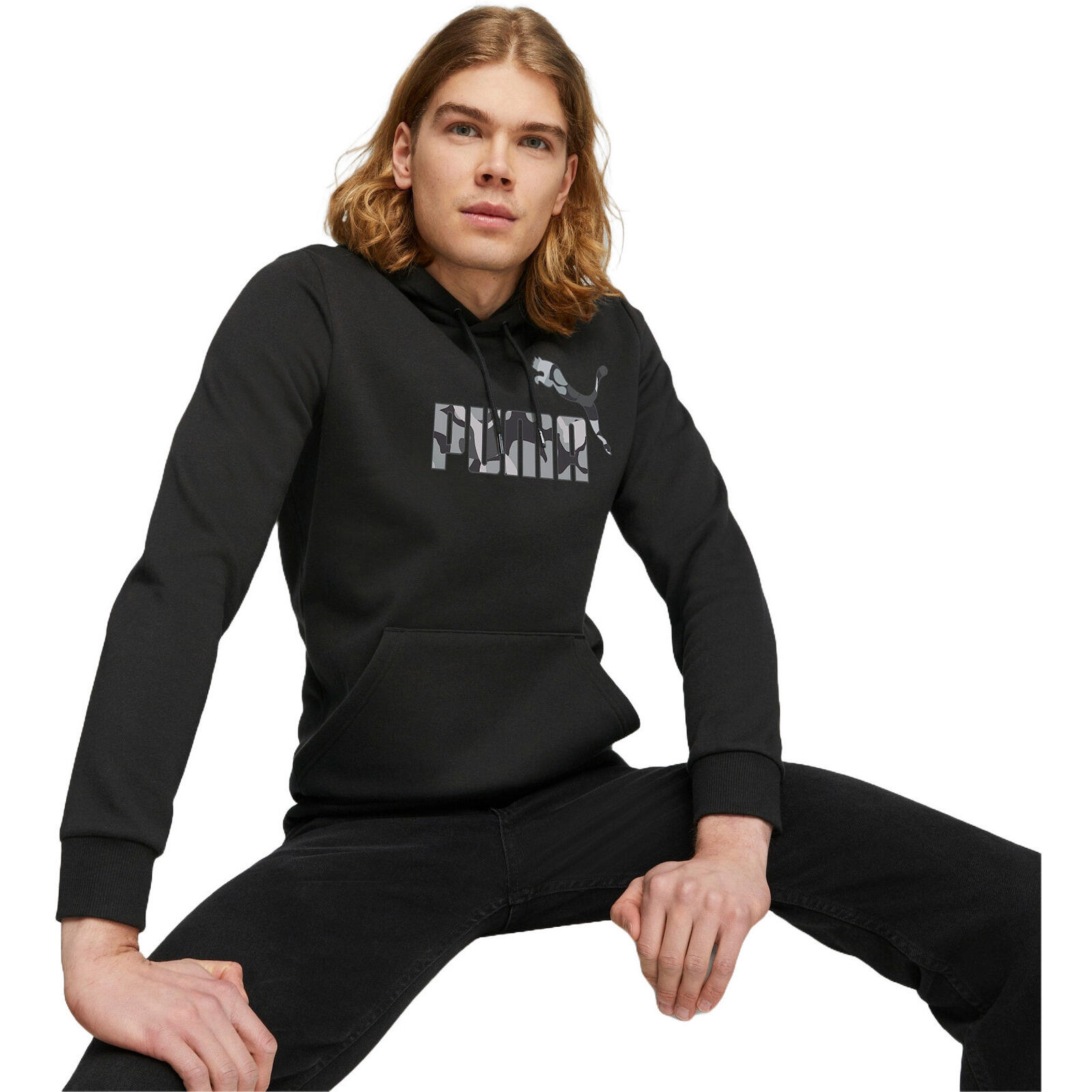 Bluza z kapturem męskie Puma Ess Camo Graphic Hoodie Fl