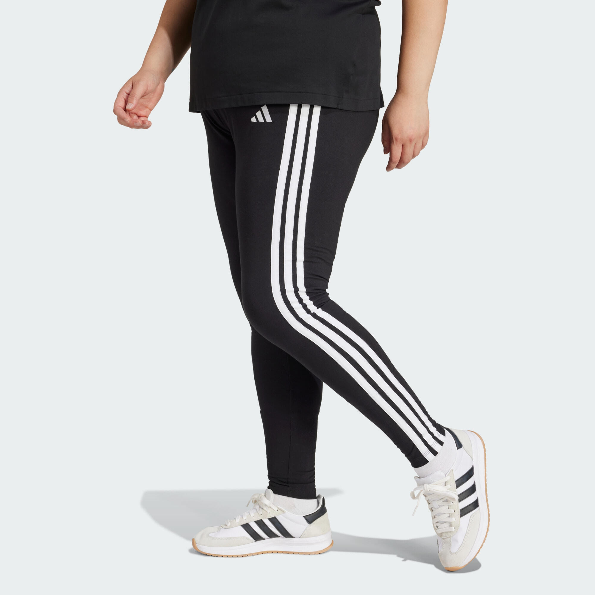 Legginsy Essentials 3-Stripes Cotton (Plus Size)