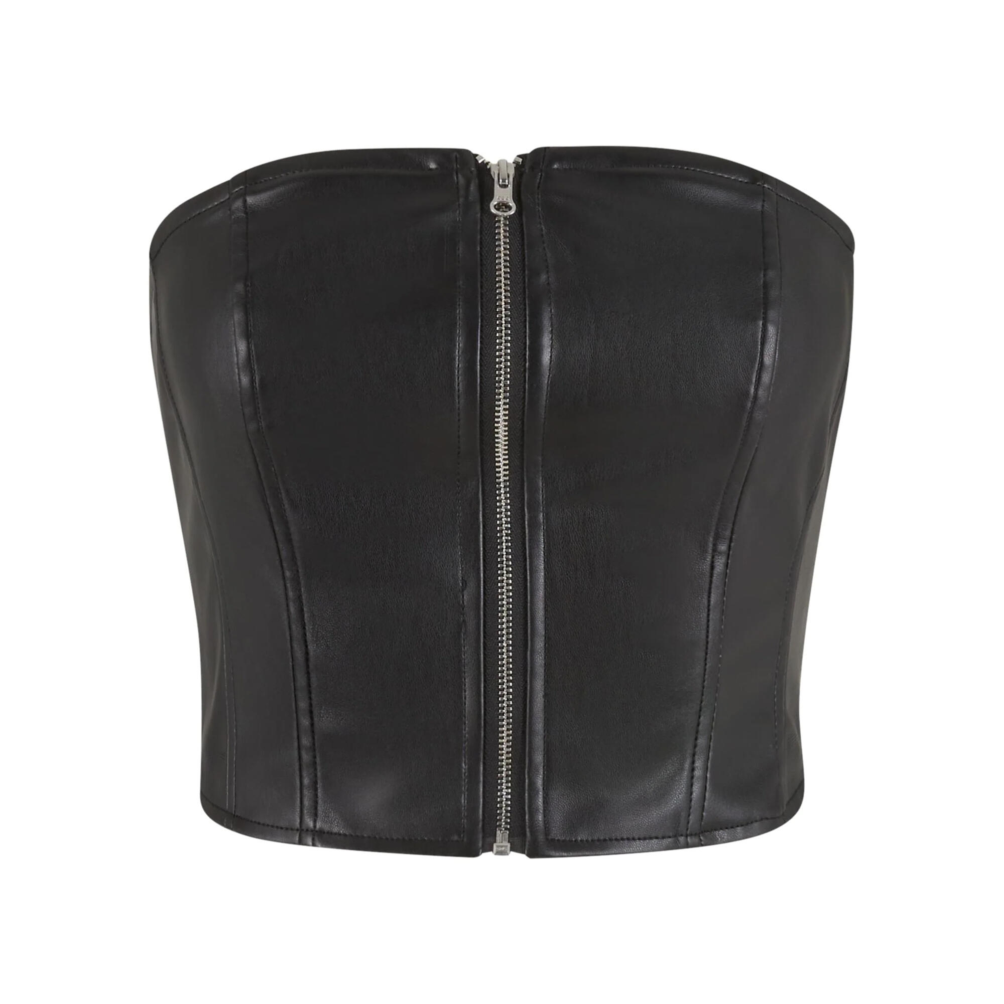 Top Damski Skóra Syntetyczna Bez Ramiączek