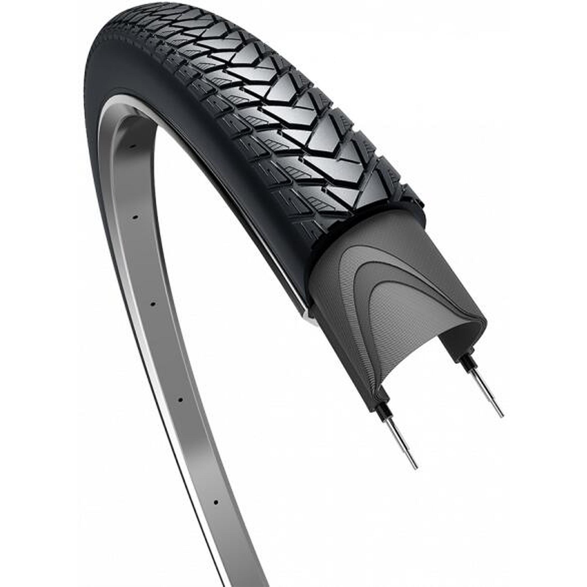 Opona Traveller Basic 28 X 1.60" / 42-622 - Czarna Z Odblaskiem