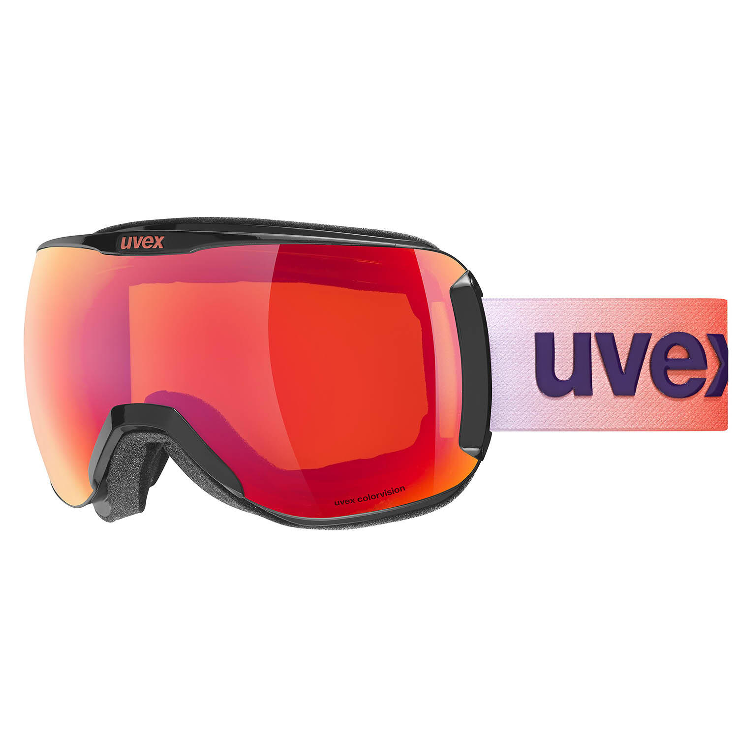 Gogle narciarskie Uvex Downhill 2100 CV Black Shiny SL/Scarlet-Orange 2024