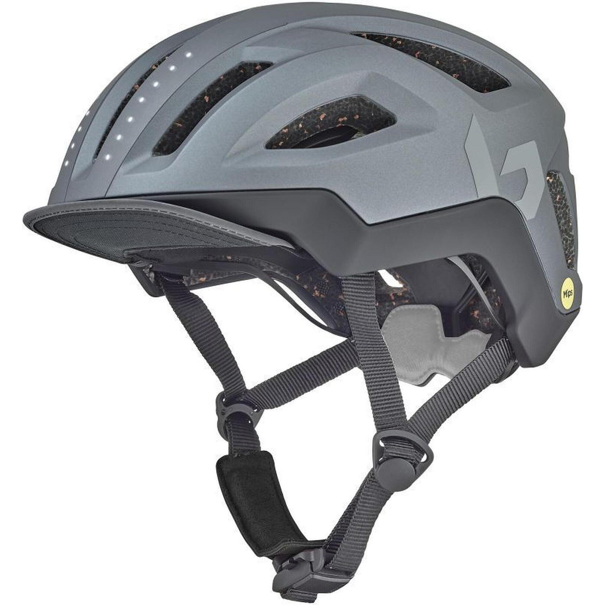 Kask rowerowy miejski „Halo React MIPS”, tytanowy