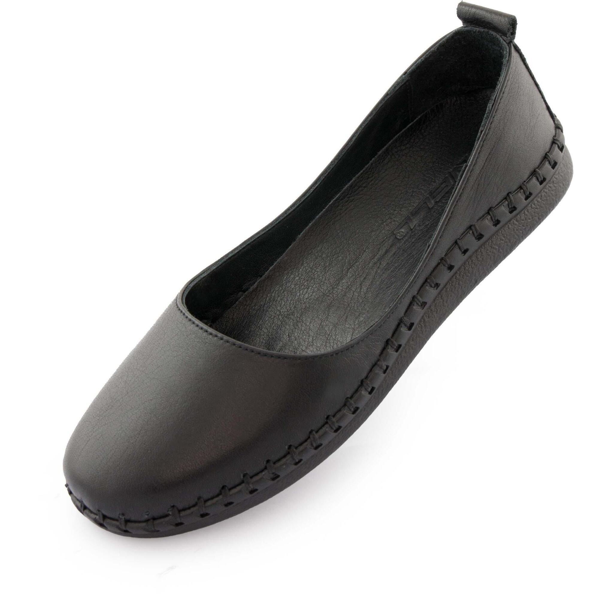 NELL damskie baleriny skórzane czarne 41