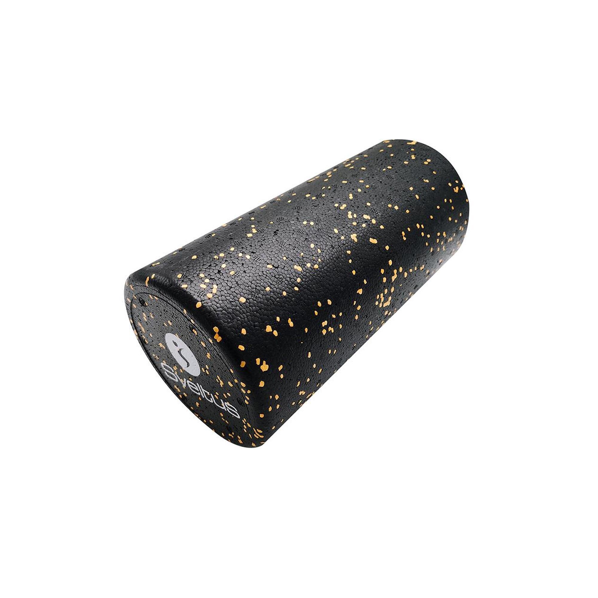 Wałek do masażu gładki Sveltus 30x15 cm czarno-pomarańczowy