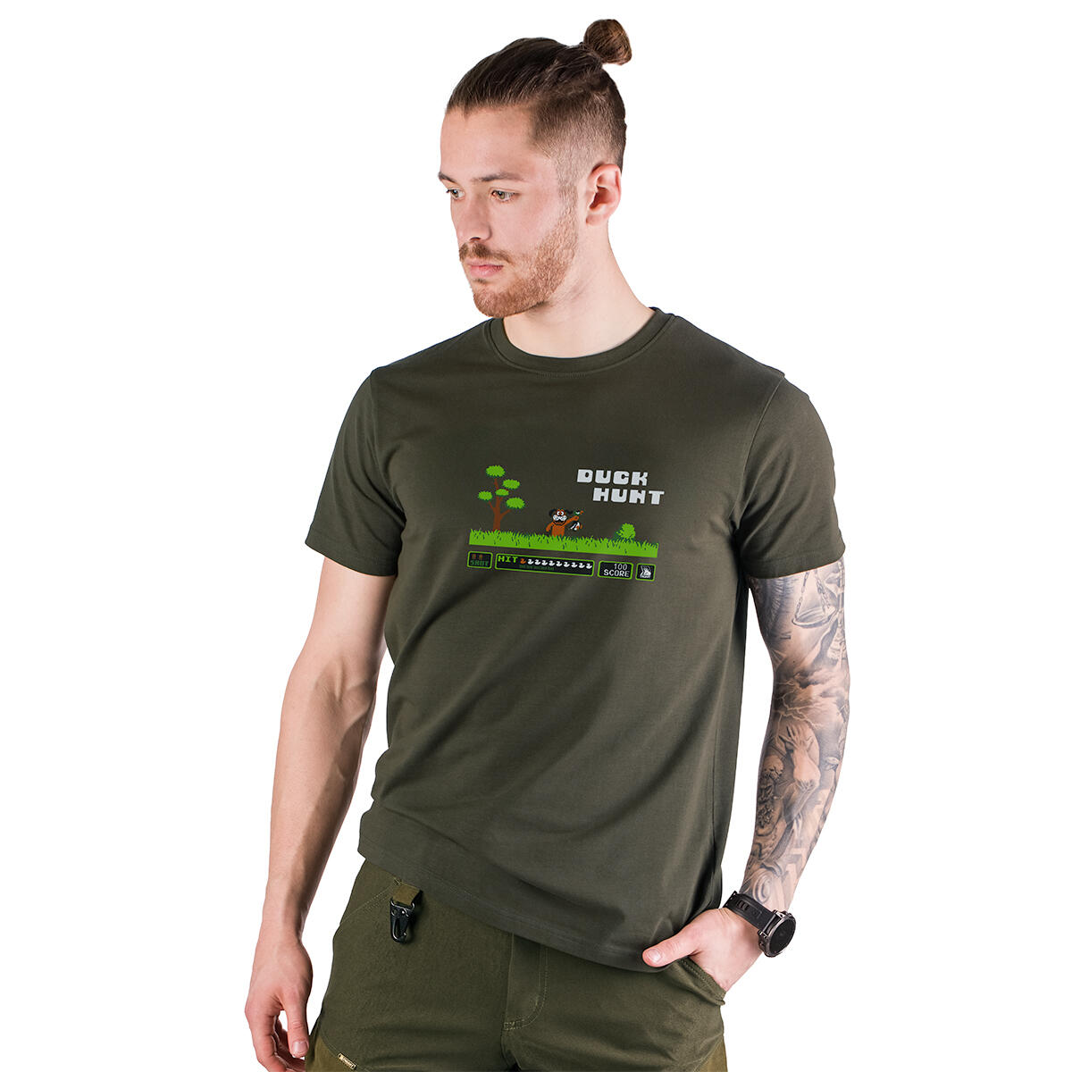 T-shirt myśliwski męski Tagart FNT Duckhunt Green z nadrukiem
