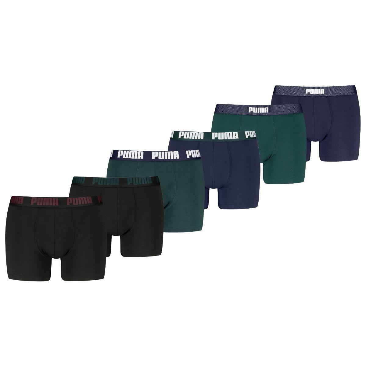 Puma bokserki męskie 6-pack Green / Navy / Black