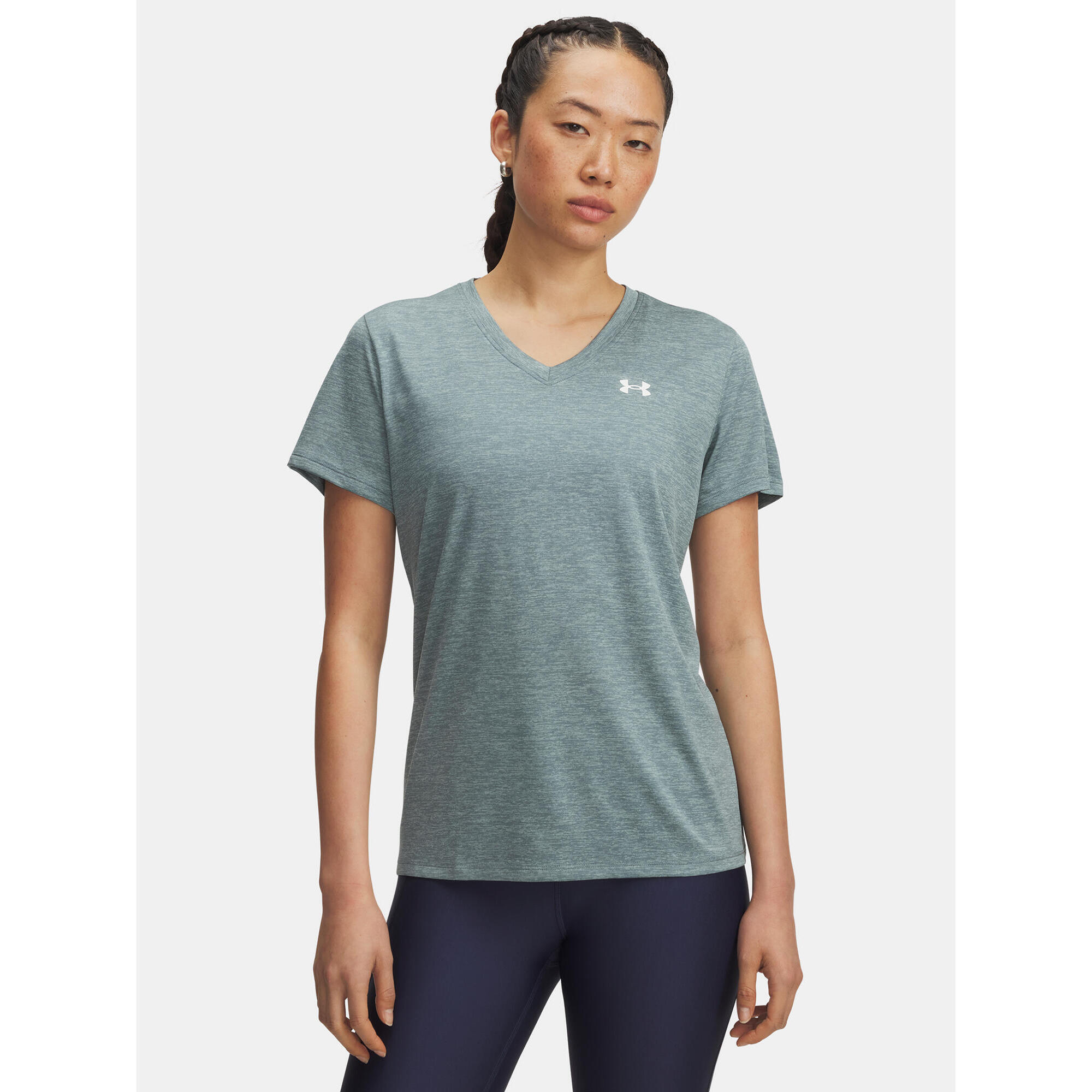 Koszulka fitness damska Under Armour V-Neck krótki rękaw