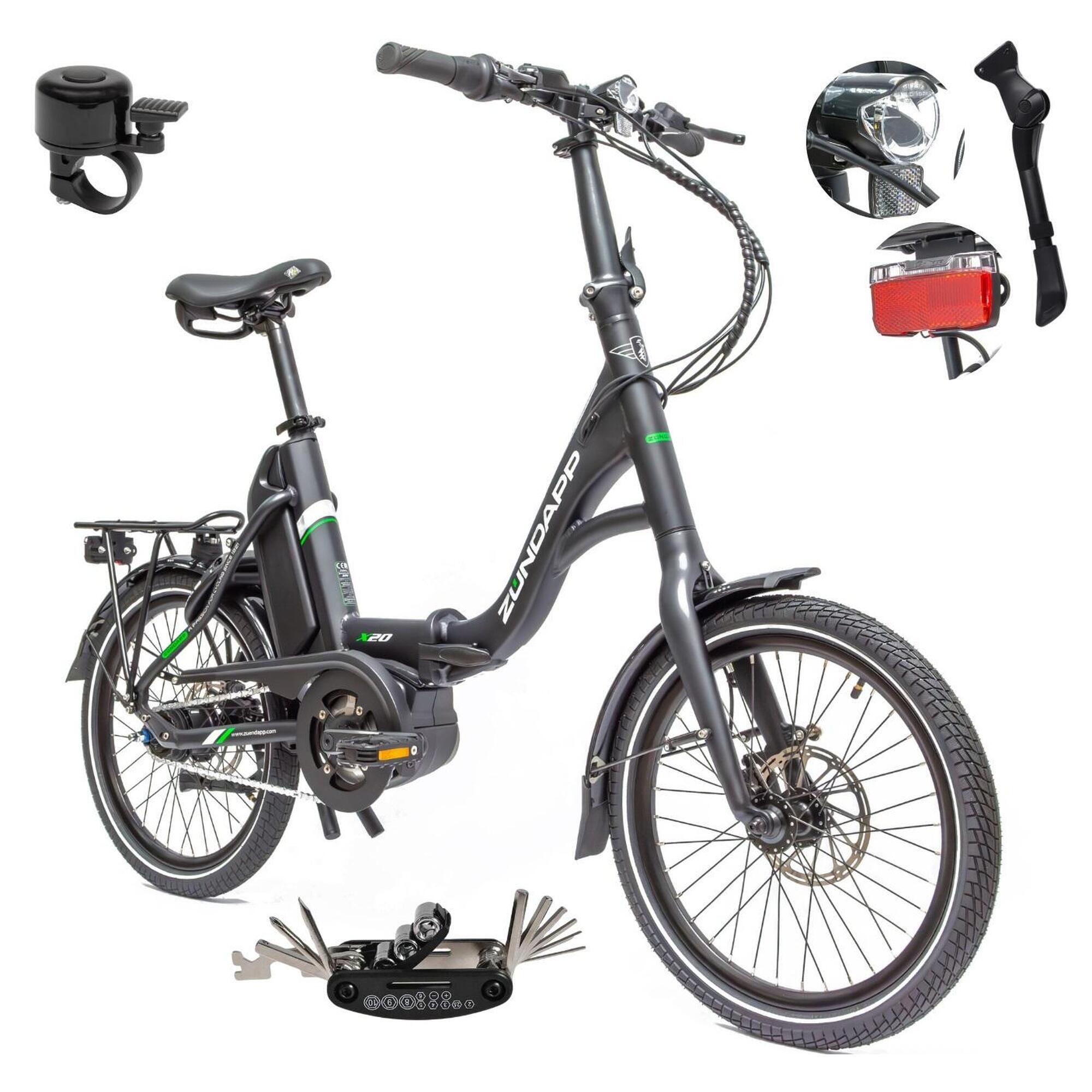 Rower Elektryczny Męski Damski Składany 20" Alu 250 W Składak SHIMANO Nexus