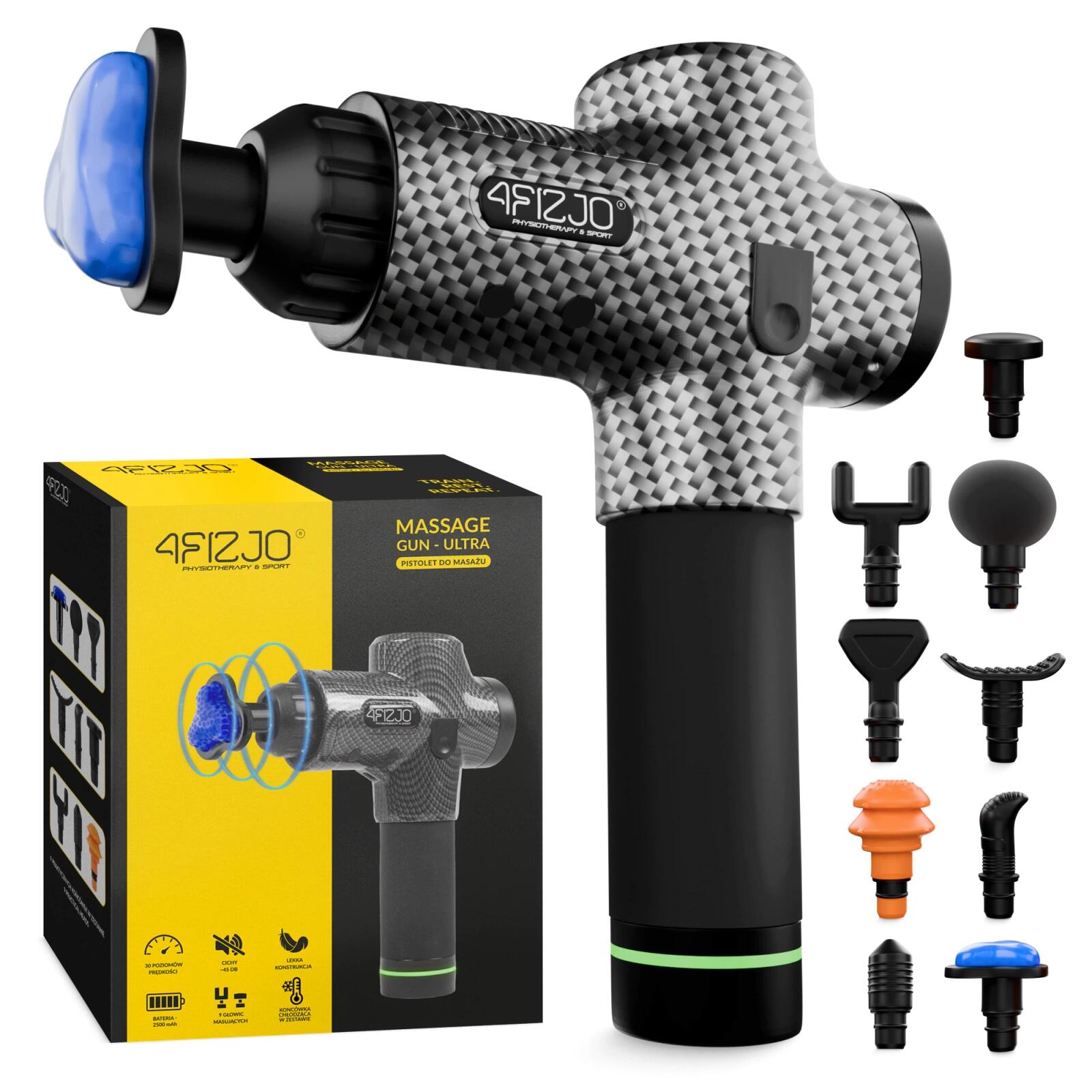 Masażer ręczny MASSAGE GUN ULTRA COOL EDITION 4FIZJO chłodząca końcówka