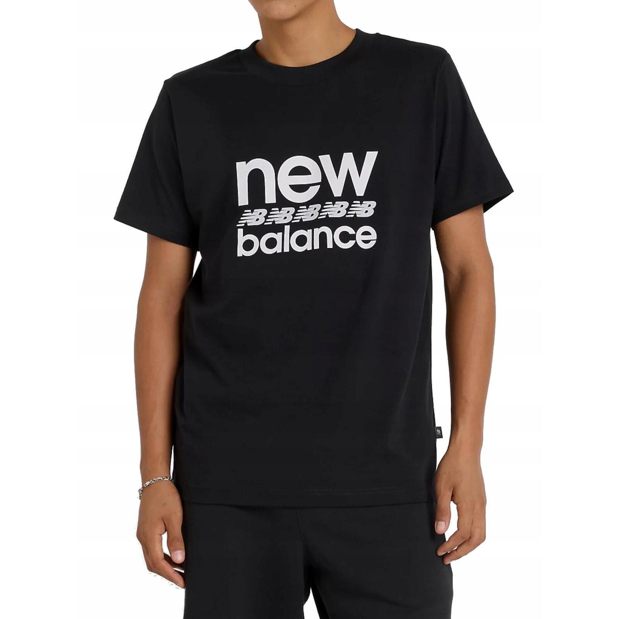 KOSZULKA męska T-SHIRT NEW BALANCE MT51940BK czarna bawełniana sportowa L