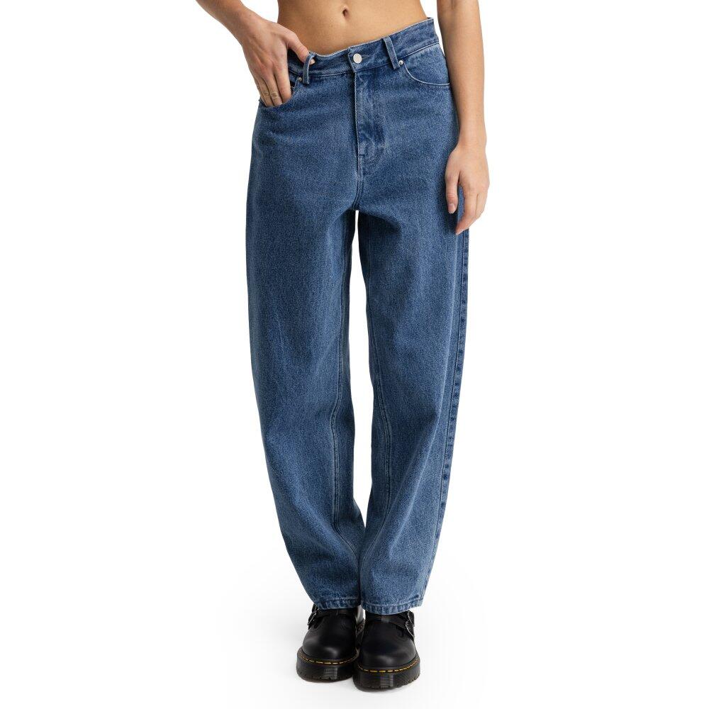 Damskie dżinsy barrel z wysokim stanem Lifestyle Siroko Voyager-W Blue
