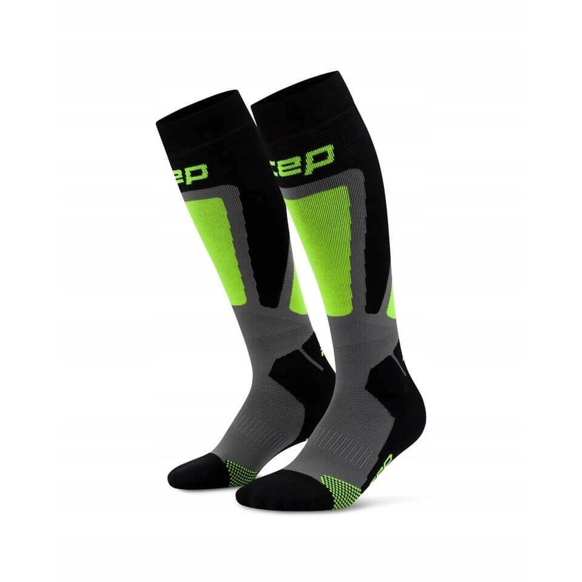 Męskie podkolanówki sportowe kompresyjne na zimę CEP