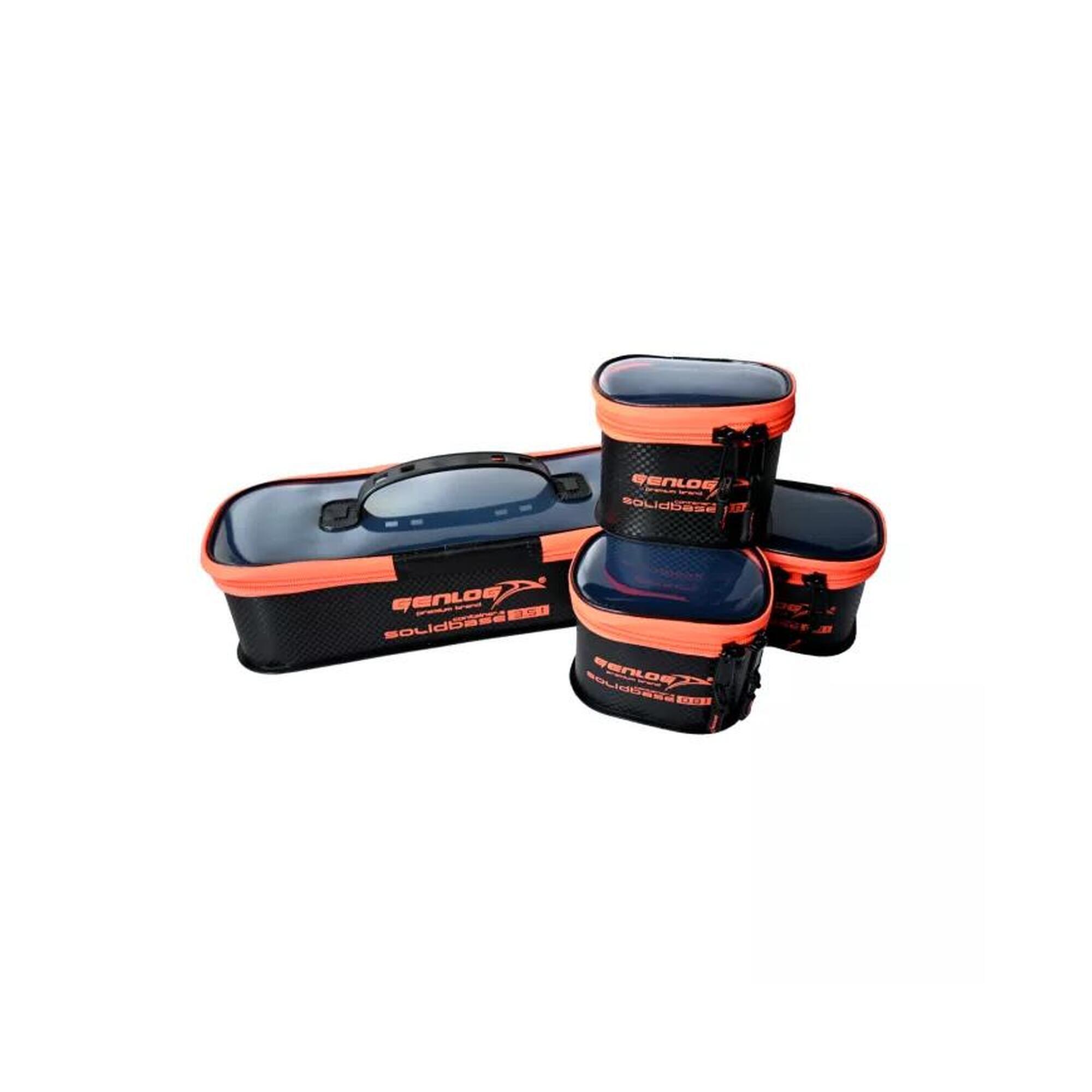 Zestaw 5 pojemników wędkarskich do przynęt EVA SOLID Base Carbon C-37x25x8+4