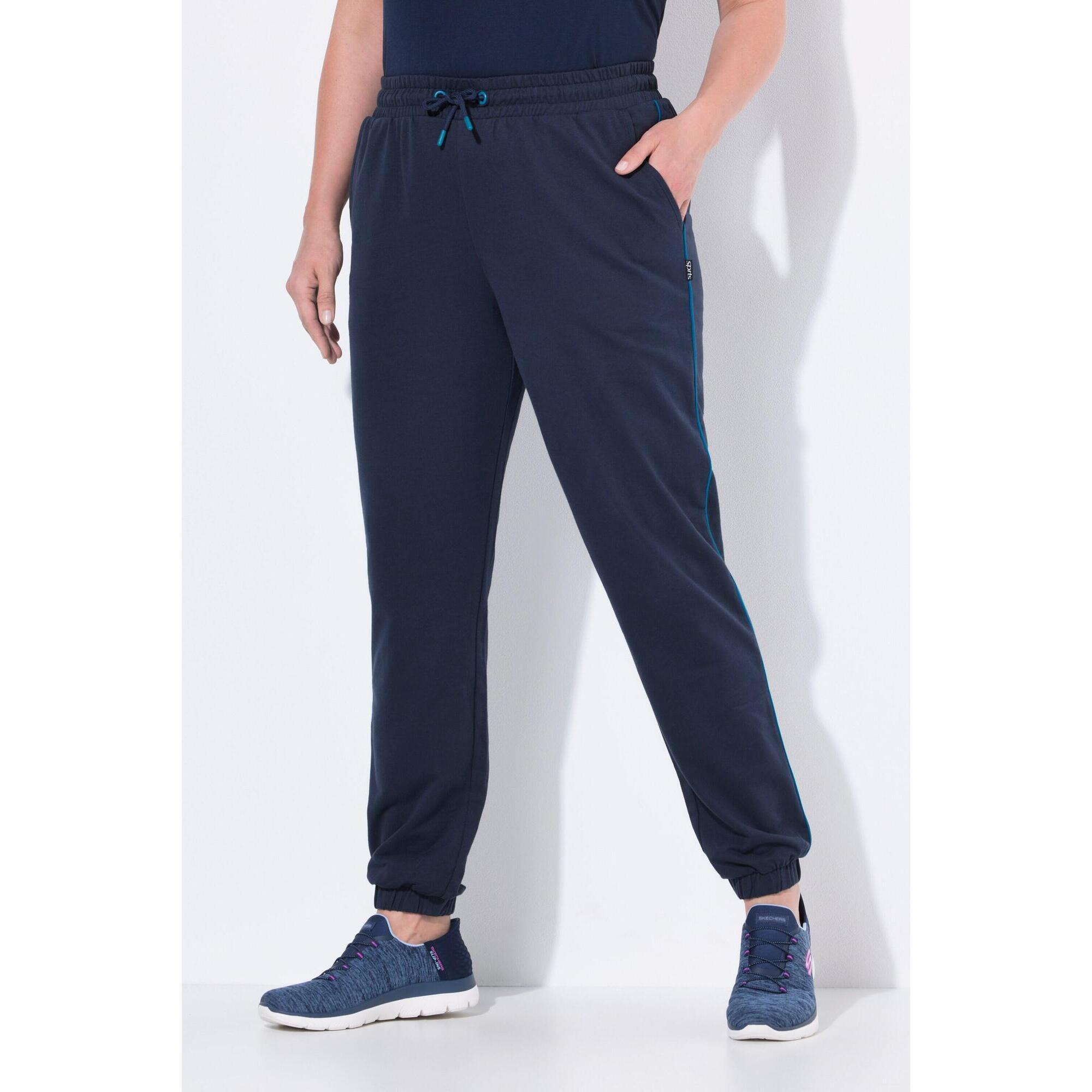 Damskie Spodnie dresowe lamówka z boku elastyczny ściągacz elastyczny dół