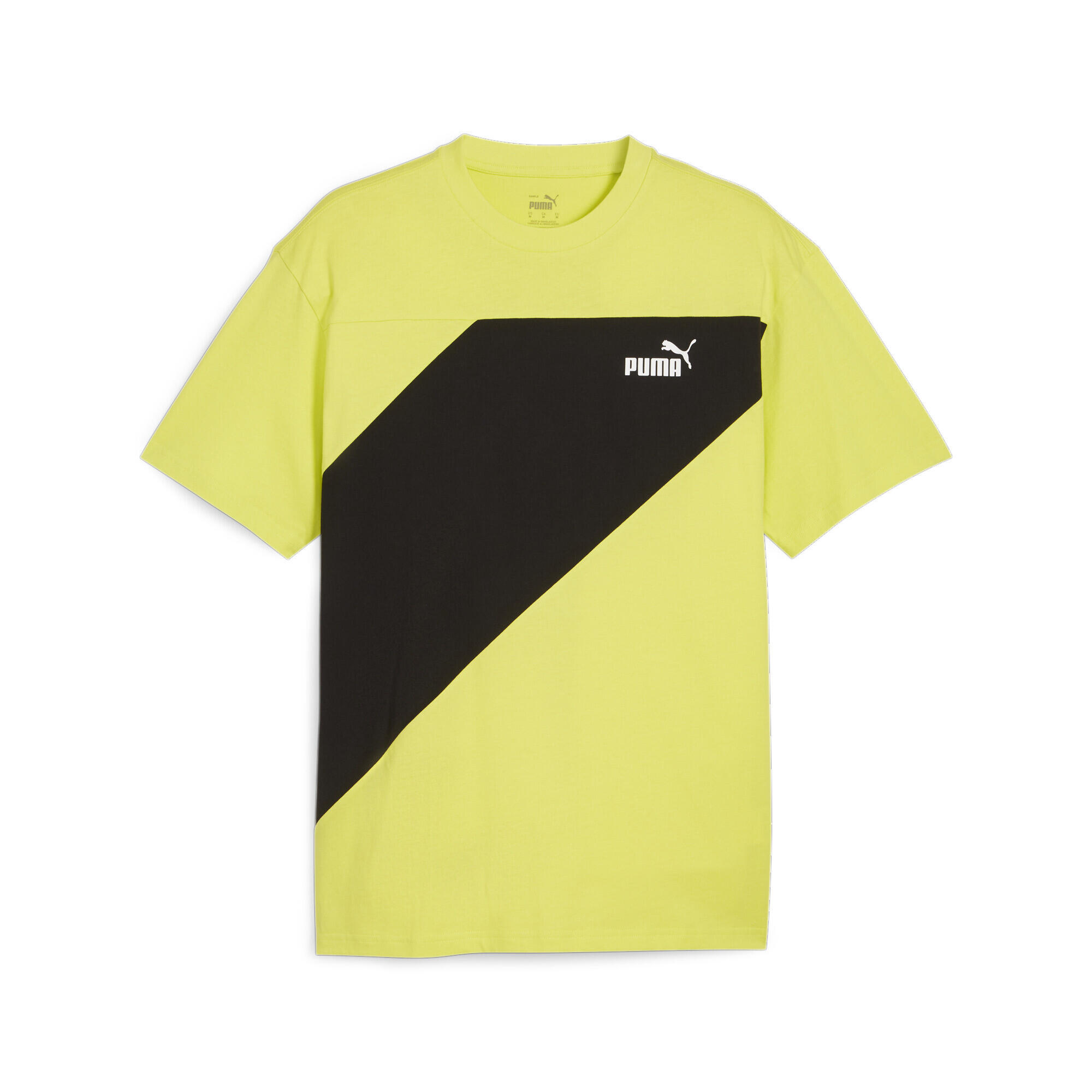 Koszulka Mężczyzna Puma Power Colorblock żółty