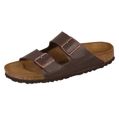 Klapki damskie Birkenstock Arizona Dunkelbraun Birkoflor