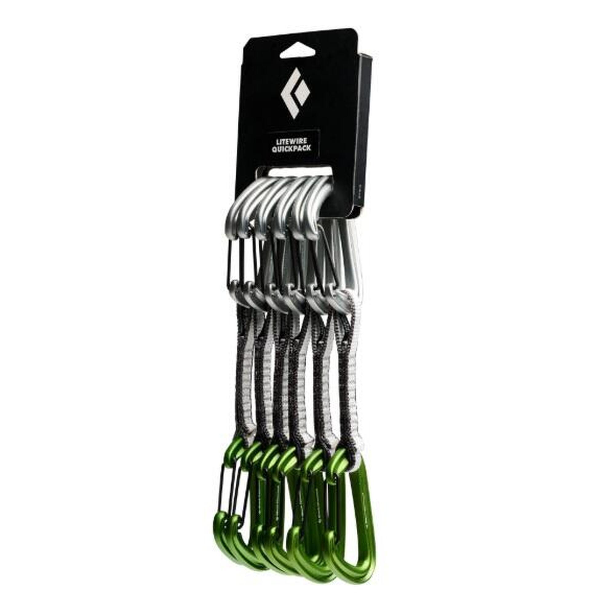 Ekspresy wspinaczkowe Black Diamond LiteWire Quickpack 12cm x 6 - envy green