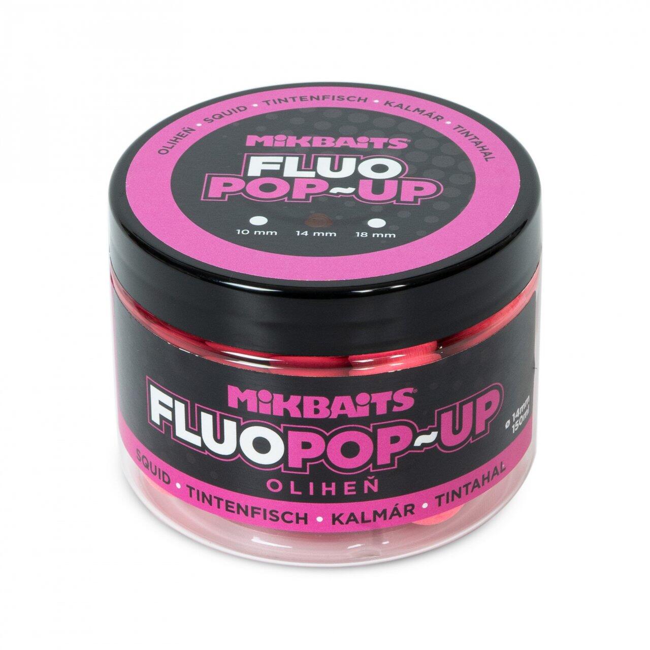Przynęta Kulki Mikbaits Pop-Up Fluo Boilies 150Ml - Squid 18Mm
