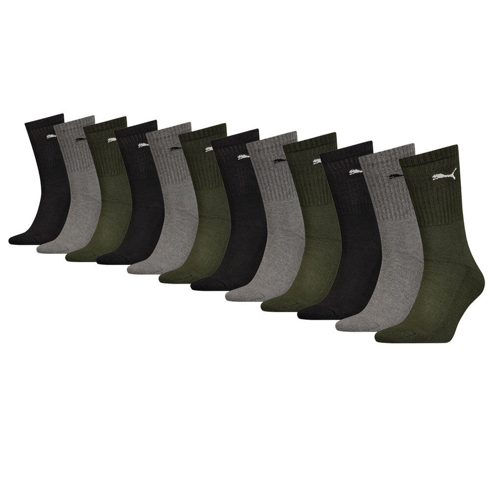 Skarpety sportowe Puma – 12 par – ciemnozielony zestaw