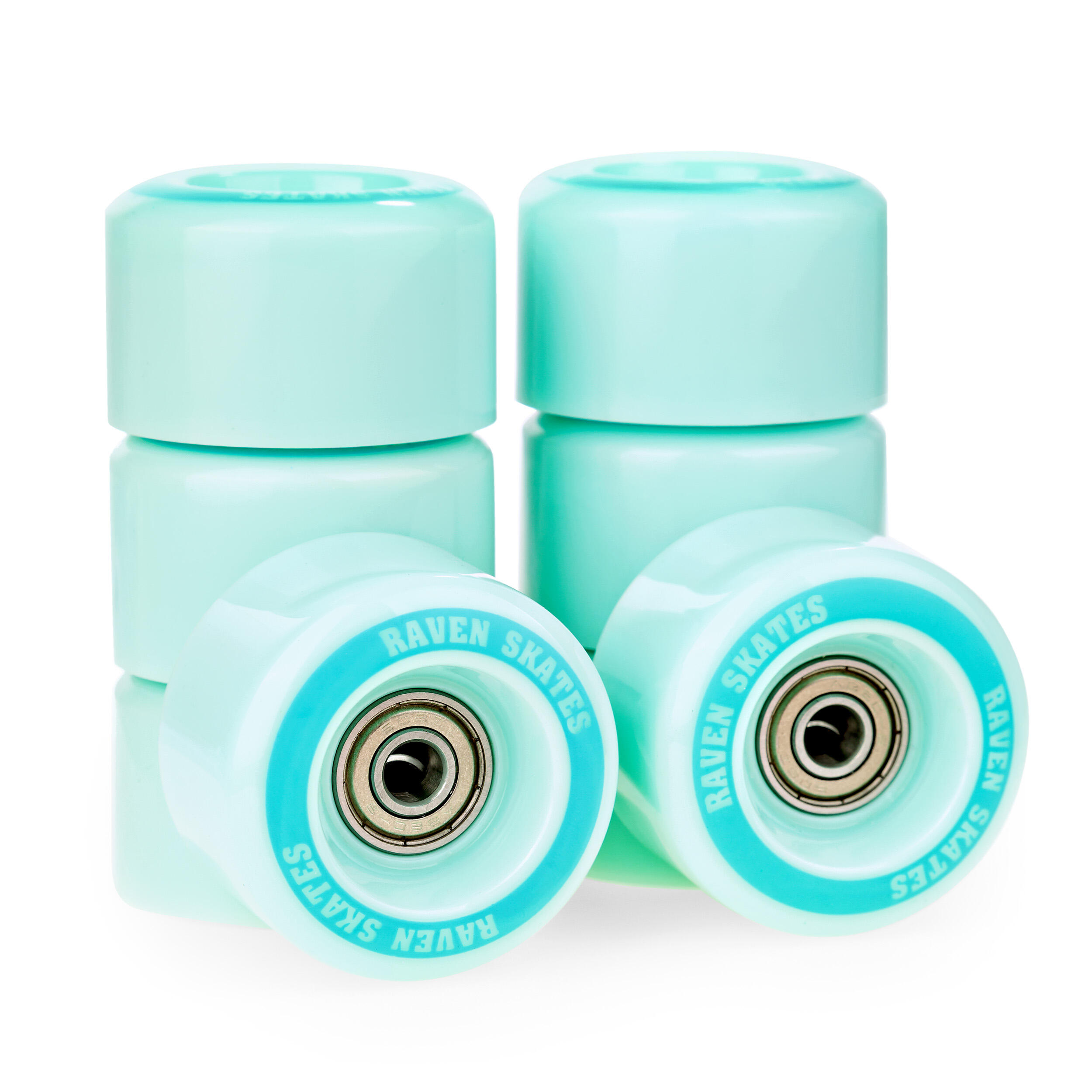 Kółka + Łożyska do wrotek Raven Elle Mint 8szt