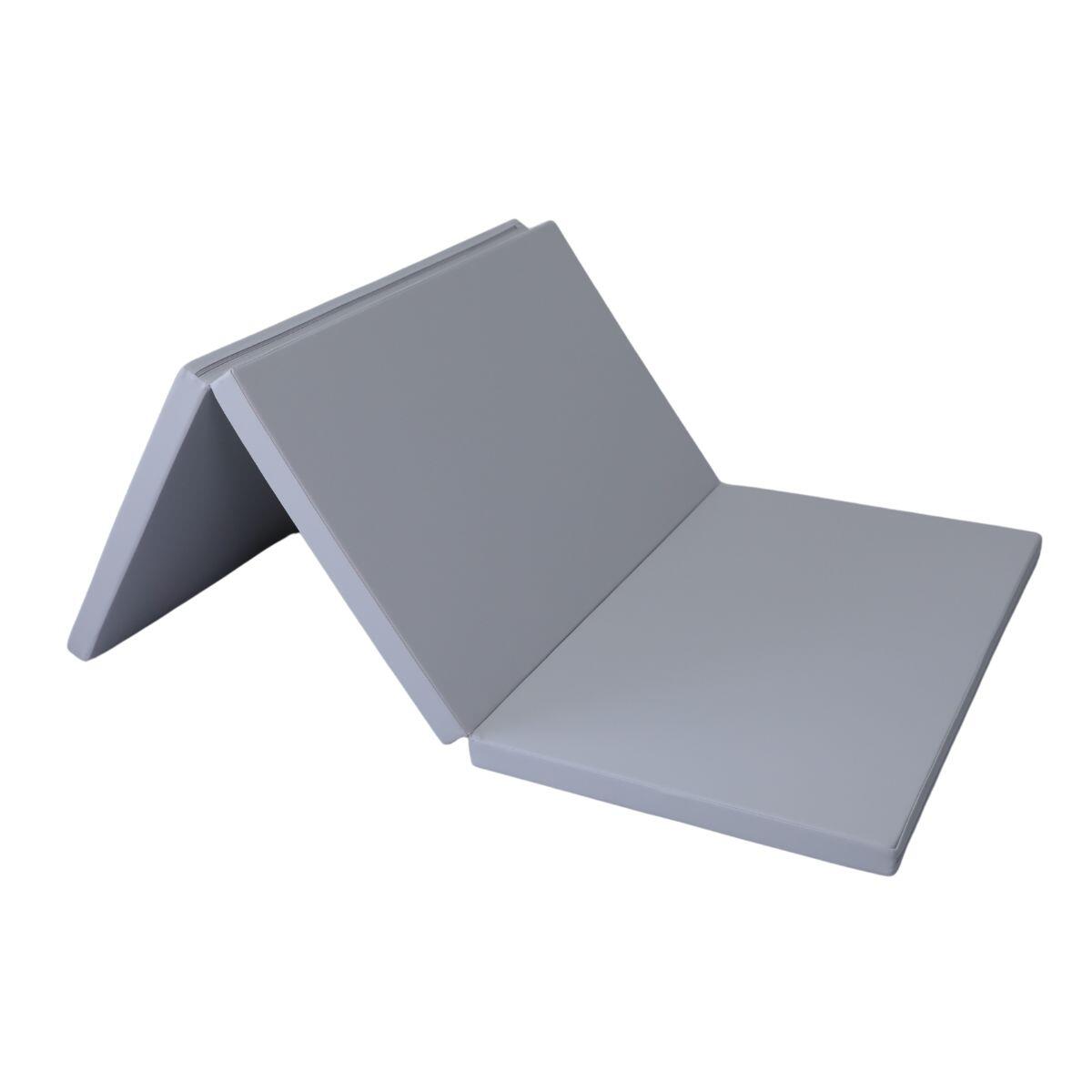 Materac Gimnastyczny Satellite 180X100X5 Cm Trzyczęściowy - Szary