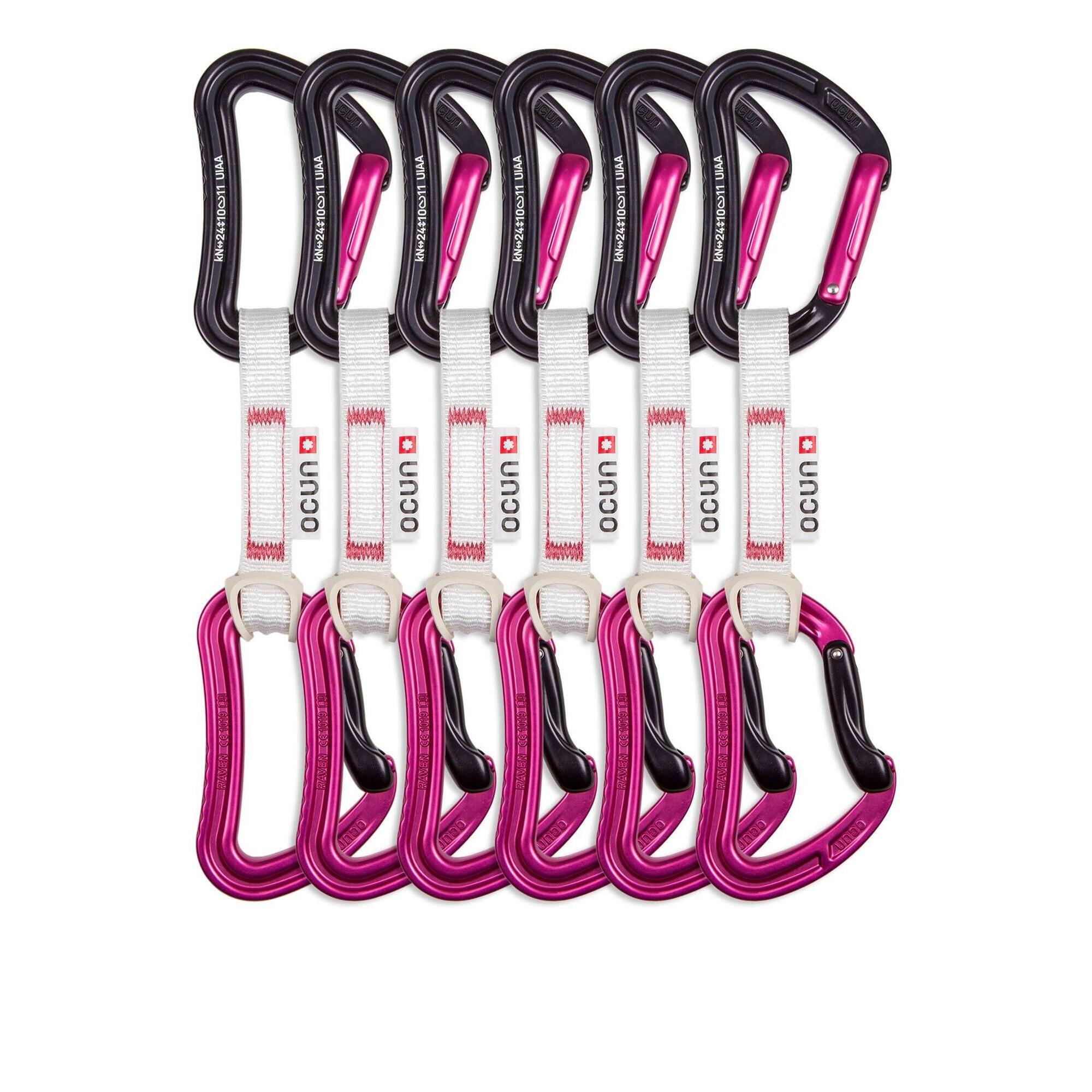 Ekspresy wspinaczkowe Ocun Raven QD Bio-Dyn-Ring 15 mm 10 cm 6-pack - pink