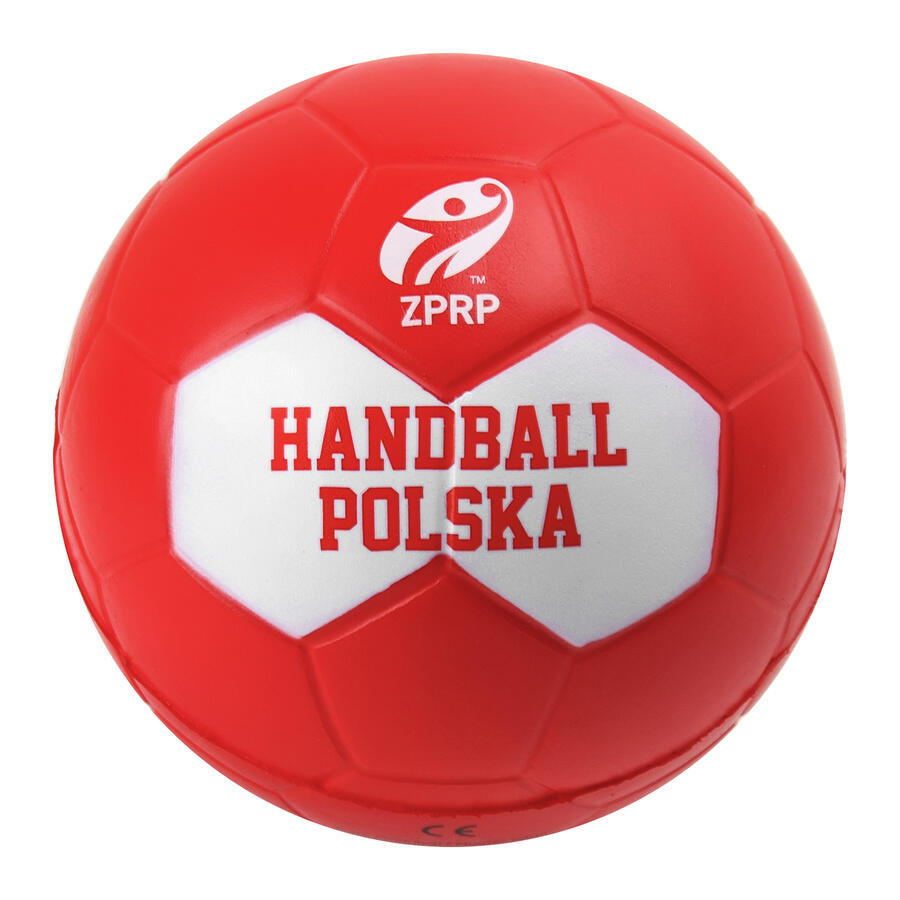 Piłka ręczna piankowa SMJ ZPRP 47 cm PU czerwona