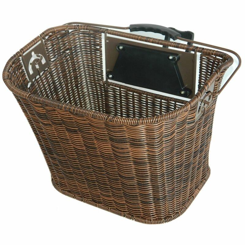 Kosz przedni rattan brązowy