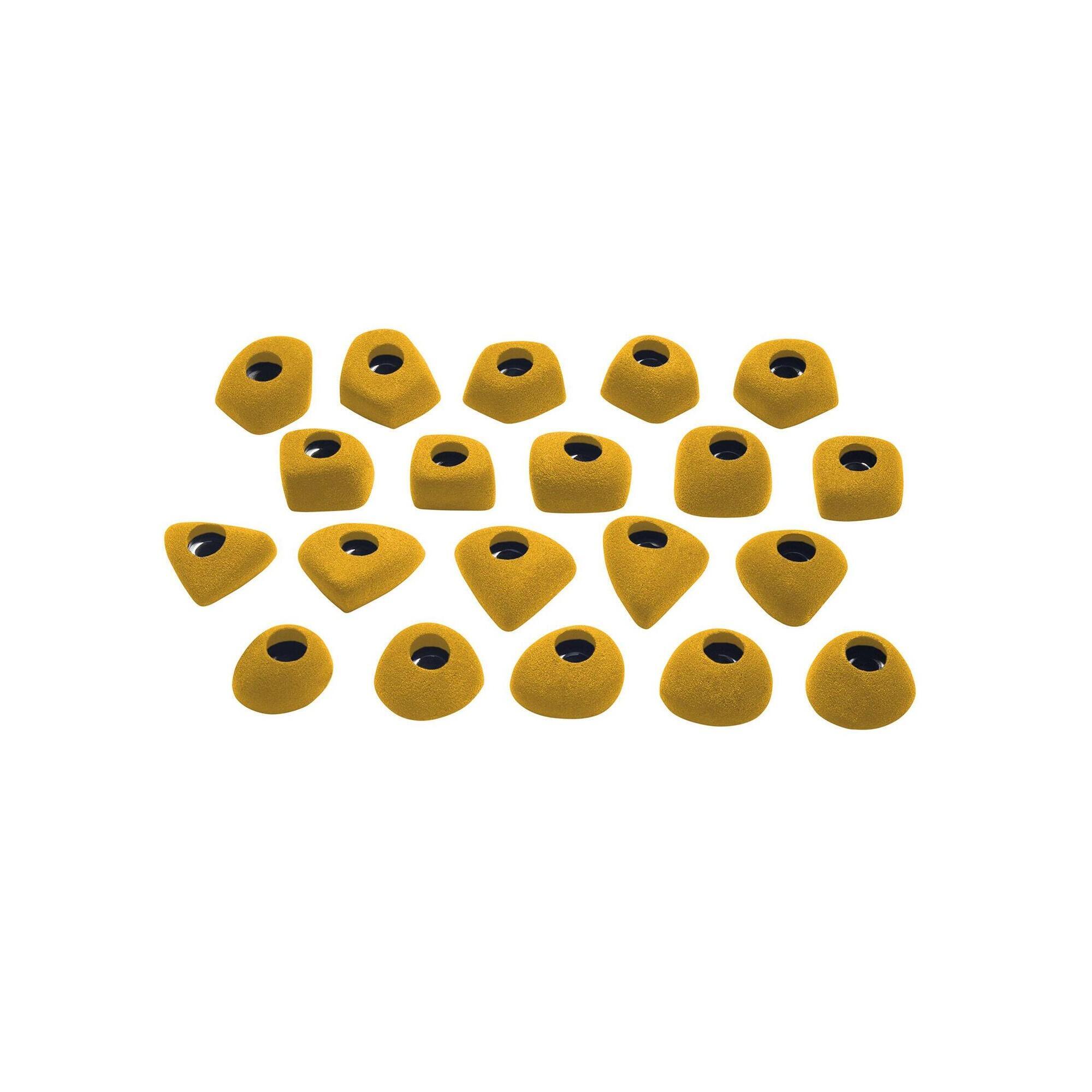 Chwyty wspinaczkowe Ocun Footholds Set 1 Bolt-on - yellow
