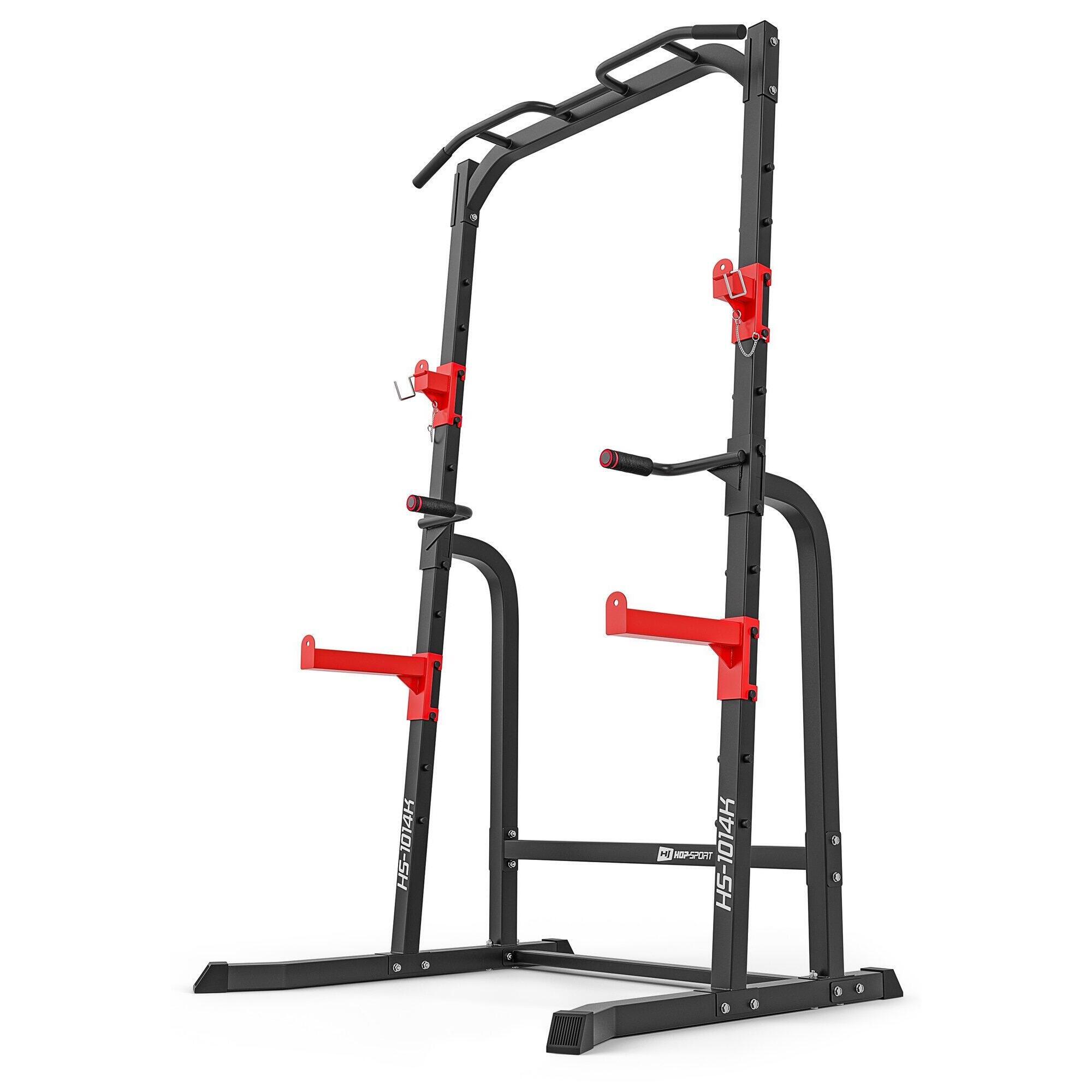 Poręcze do treningu siłowego Hop-Sport HS-1014K z drążkiem i asekuracją