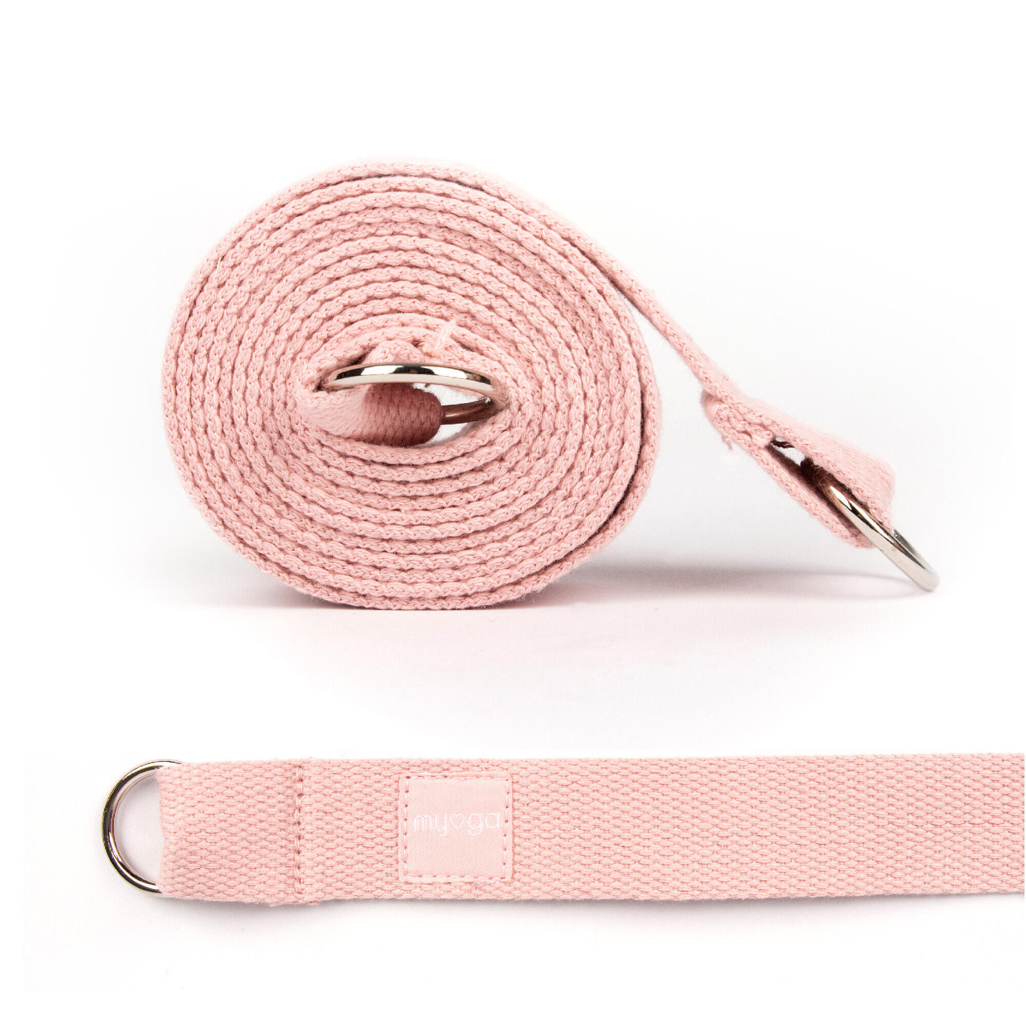 Pasek do jogi myga 2 w 1 - pudrowy róż