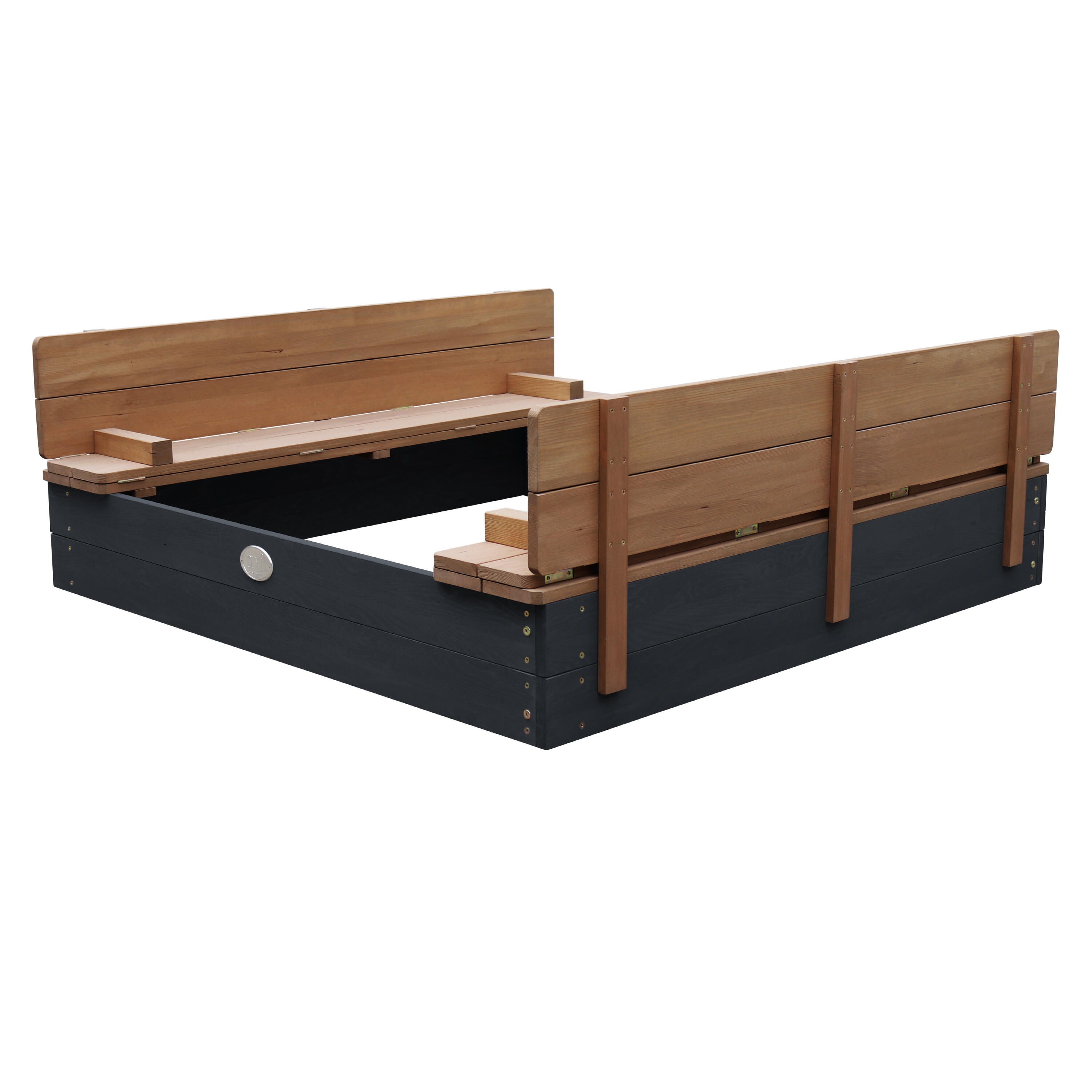 Drewniana piaskownica XL AXI Ella z pokrywą - 120 x 120 cm