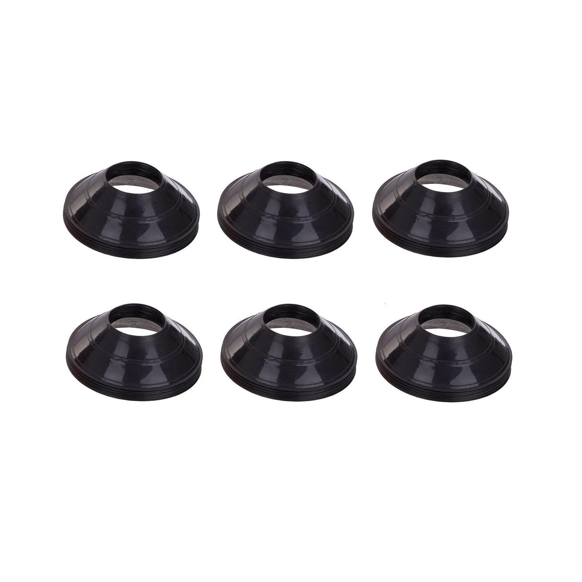 Wysepki treningowe mini 30 sztuk czarne znaczniki boiskowe