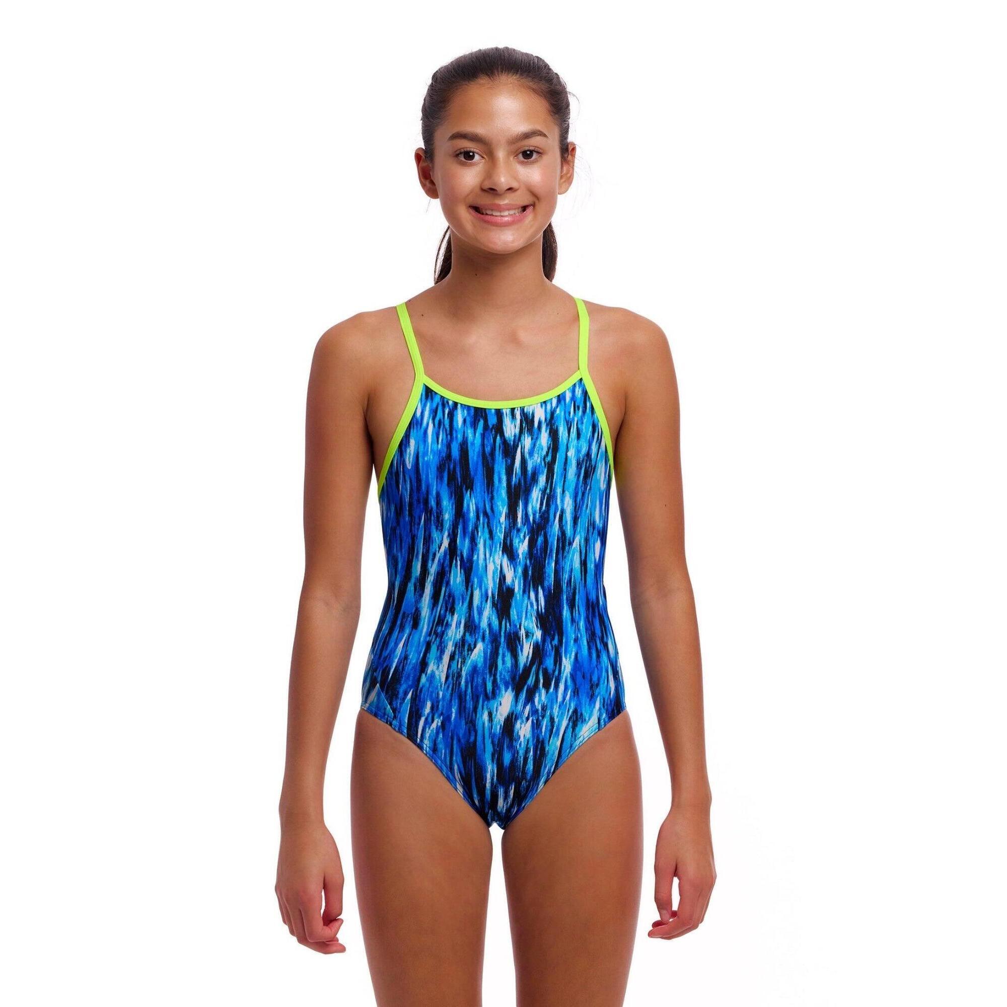 Strój kąpielowy jednoczęściowy FUNKITA Wing Streak - dziewczęcy