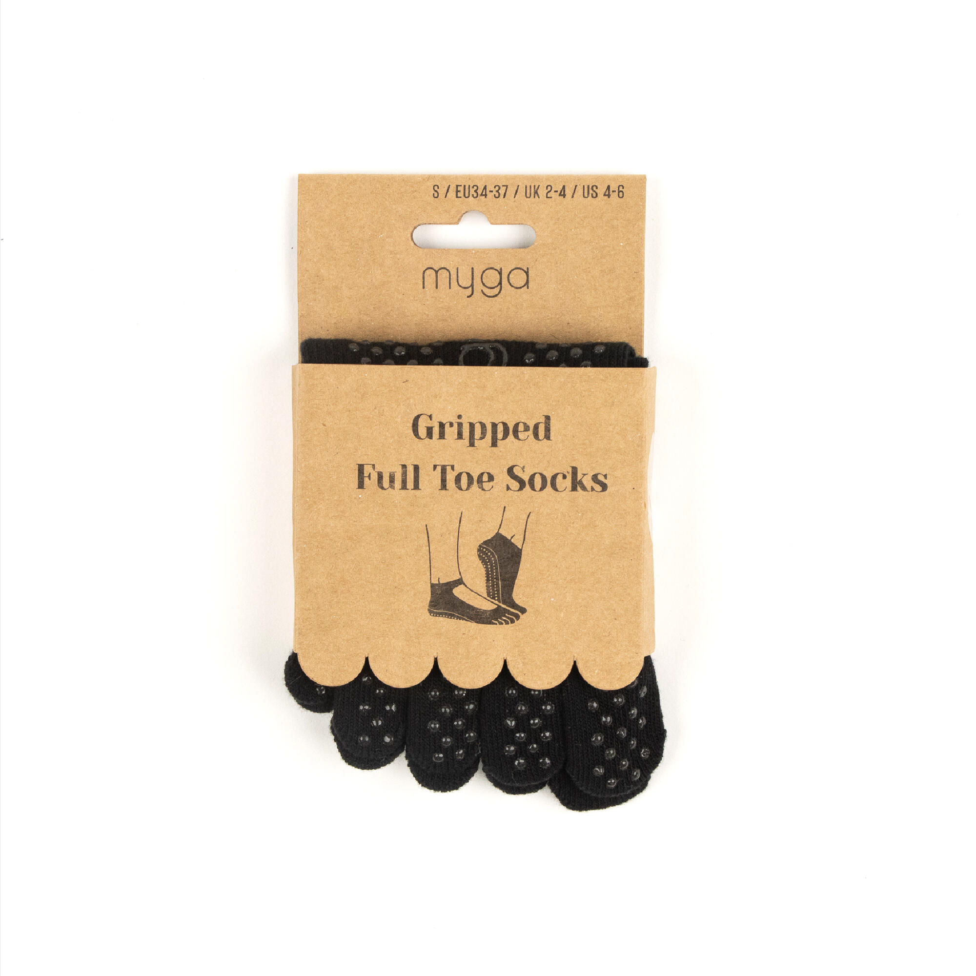Antypoślizgowe skarpetki z palcami do jogi myga Yoga Toe Socks - S