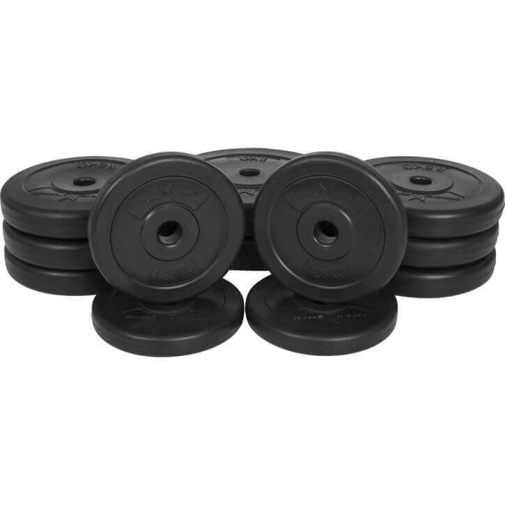 Zestaw obciążeń do treningu Gorilla Sports E-Series 25mm 30kg