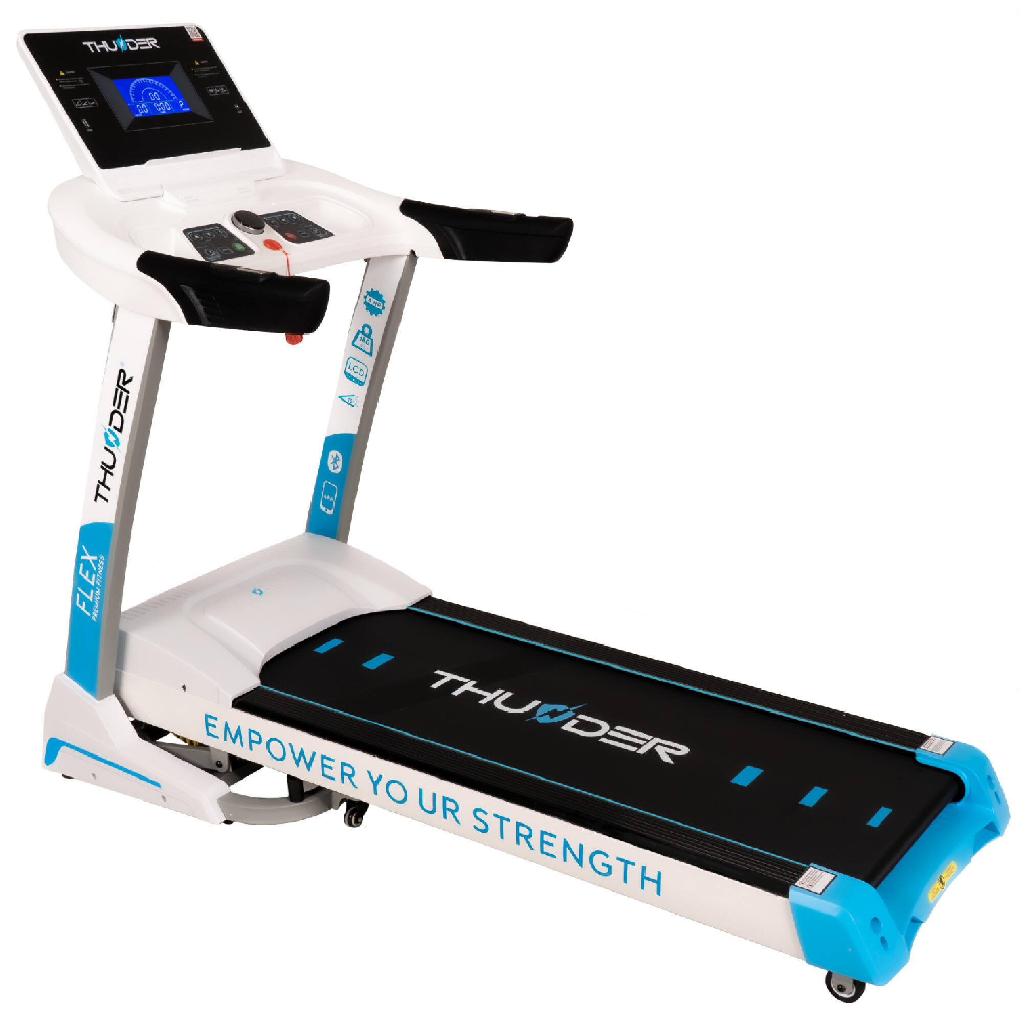 Bieżnia elektryczna do biegania składana Thunder FLEX-S-WHITE 20 km/h
