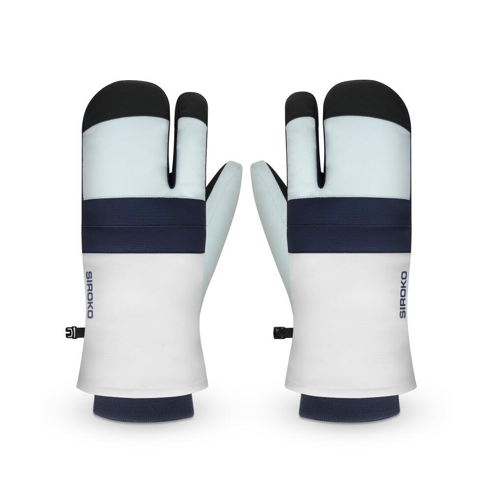 Trzypalczaste rękawice narciarskie Siroko Glisse White