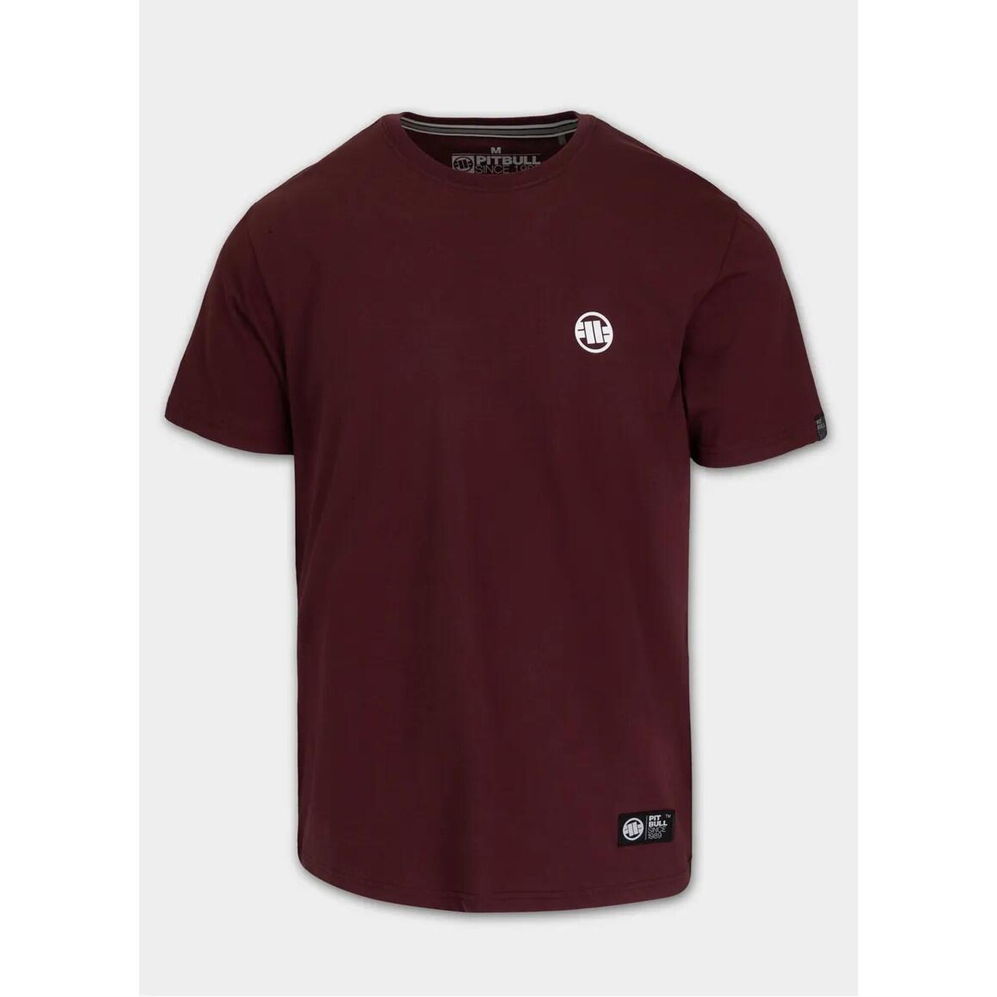 Pitbull T-shirt Small Logo Dark Burgundy