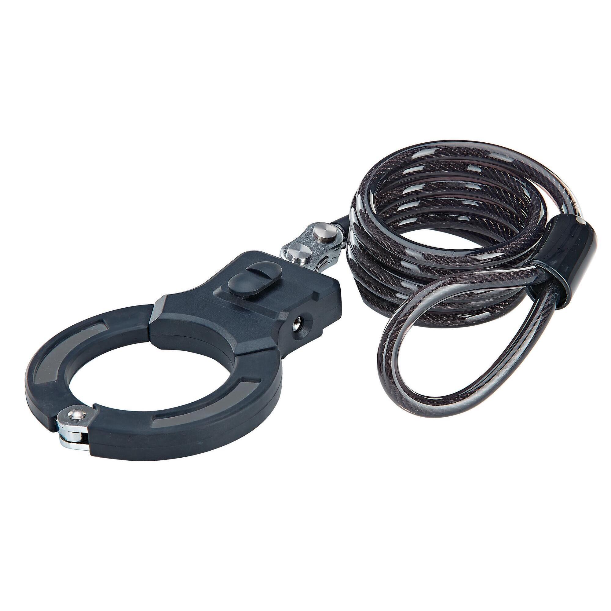 Zamek na kajdanki i spiralny kabel