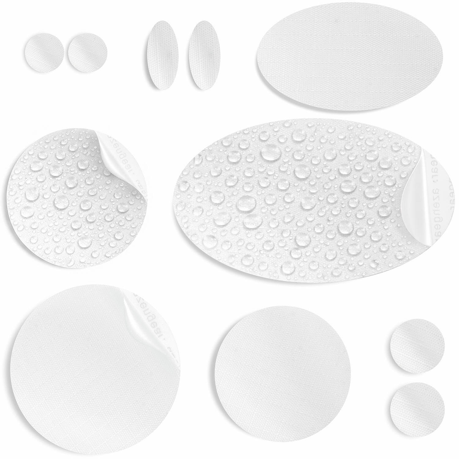 Łatki naprawcze do kurtek puchowych, wodoodporne do naprawy dziur (biały)